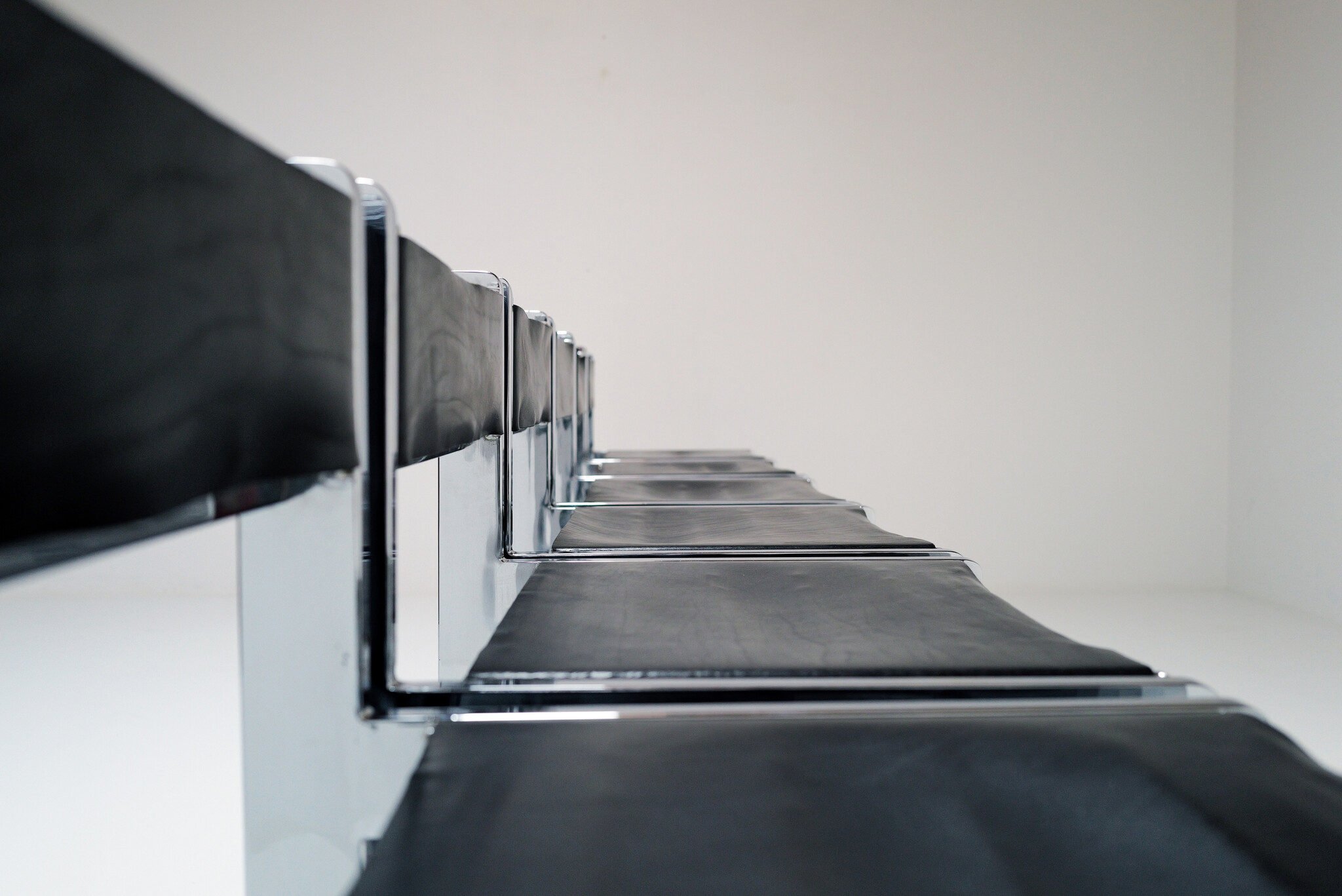 Brutalist chromen dining chairs voor Sigma, België, 1967