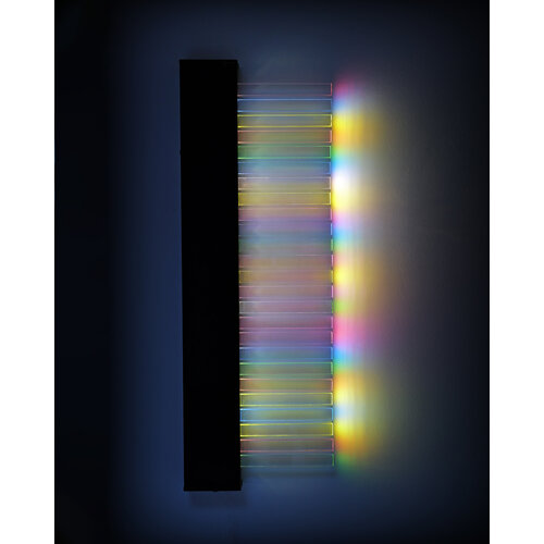 Applique murale sculpturale lumineuse moderniste, années 1980