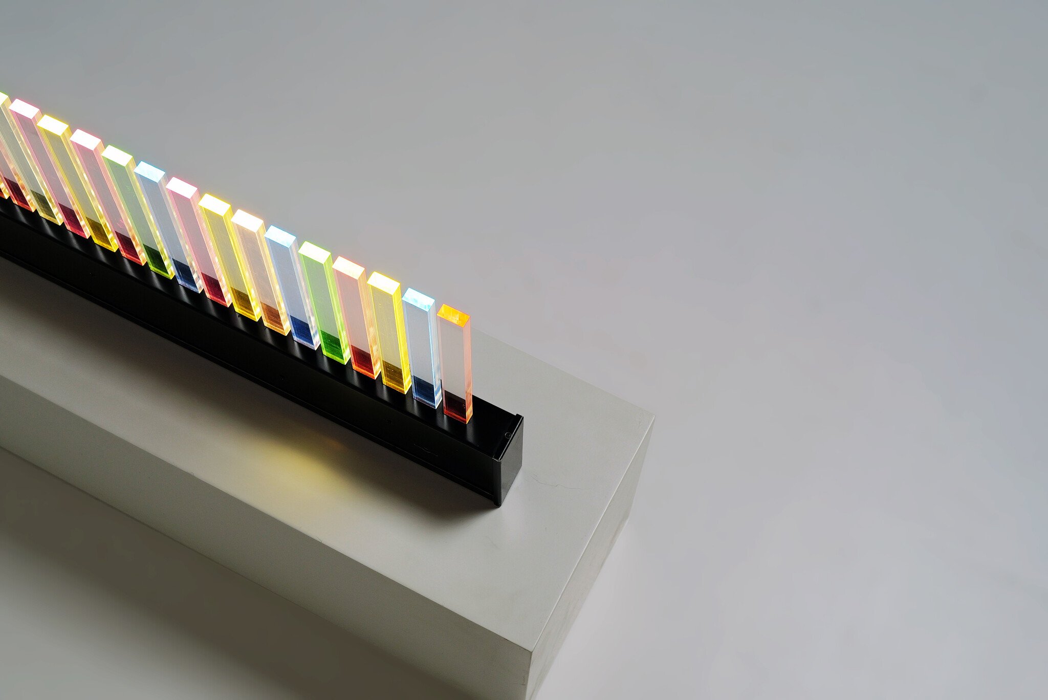 Modernistische lichtsculptuur wandlamp, 1980s