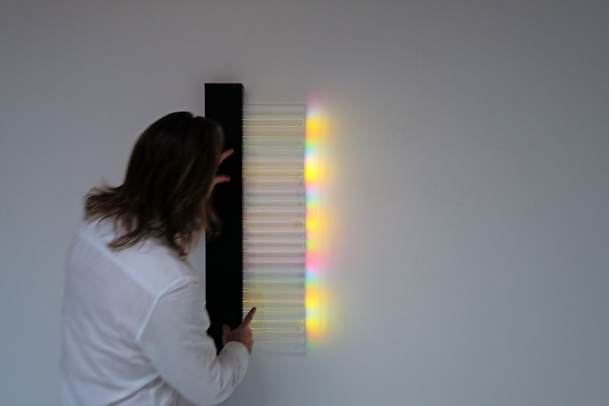 Modernistische lichtsculptuur wandlamp, 1980s