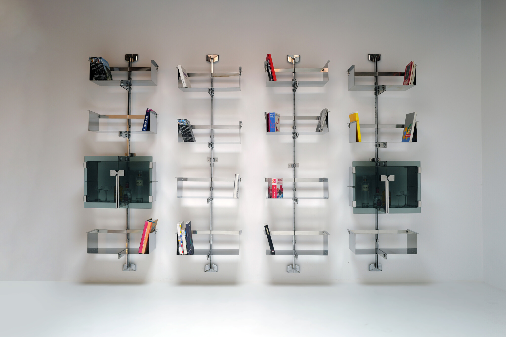 Vittorio Introini ‘P700’ modulaire wandboekenkast voor Saporiti, 1960s