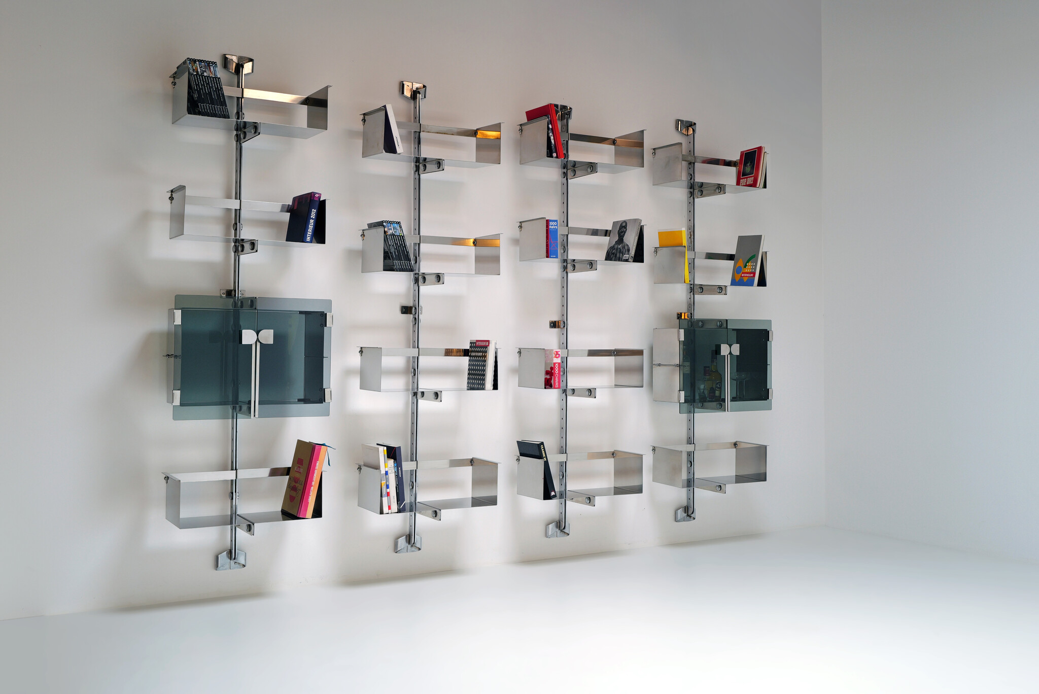 Vittorio Introini ‘P700’ modulaire wandboekenkast voor Saporiti, 1960s
