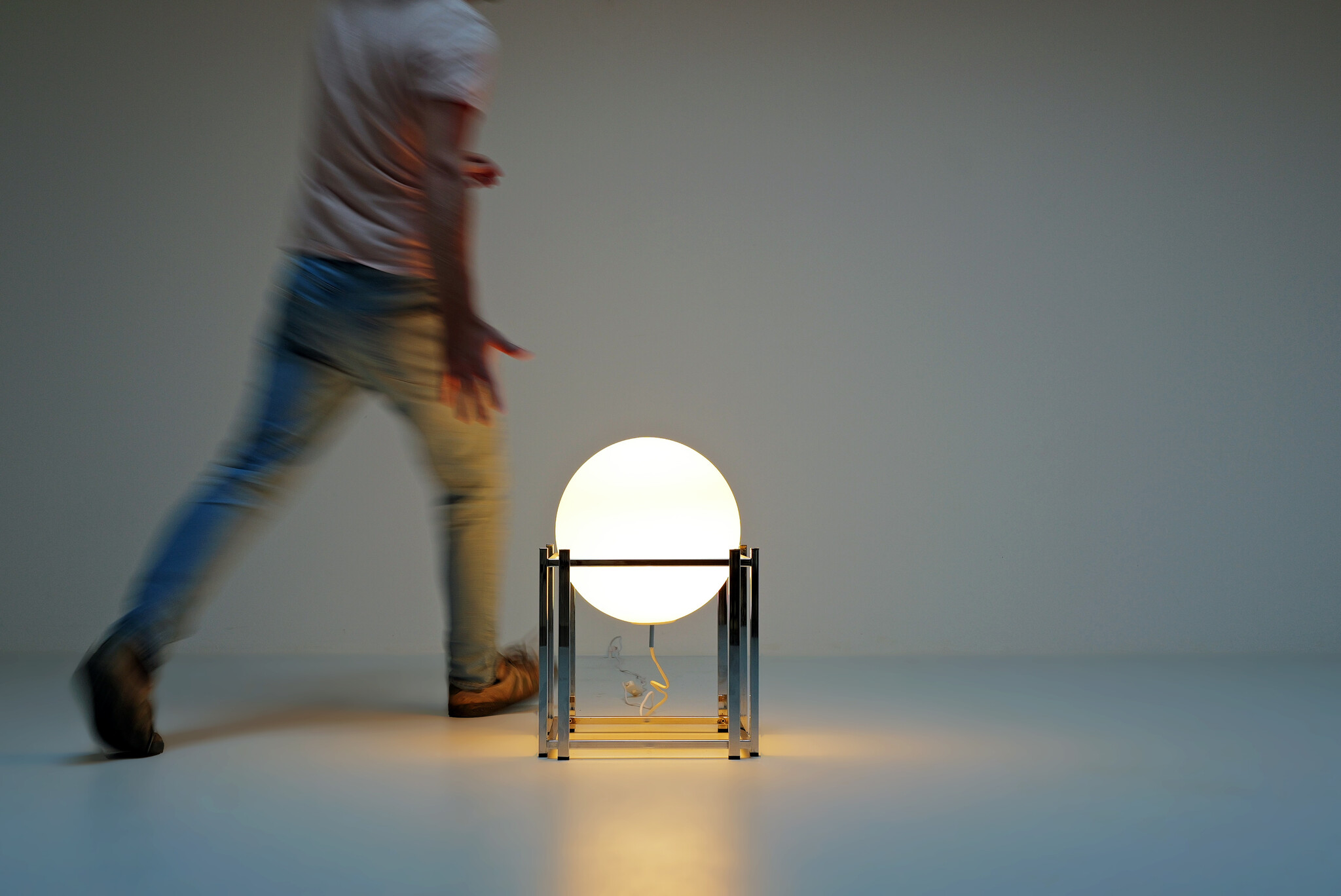 Glazen vloerlamp, 1970's