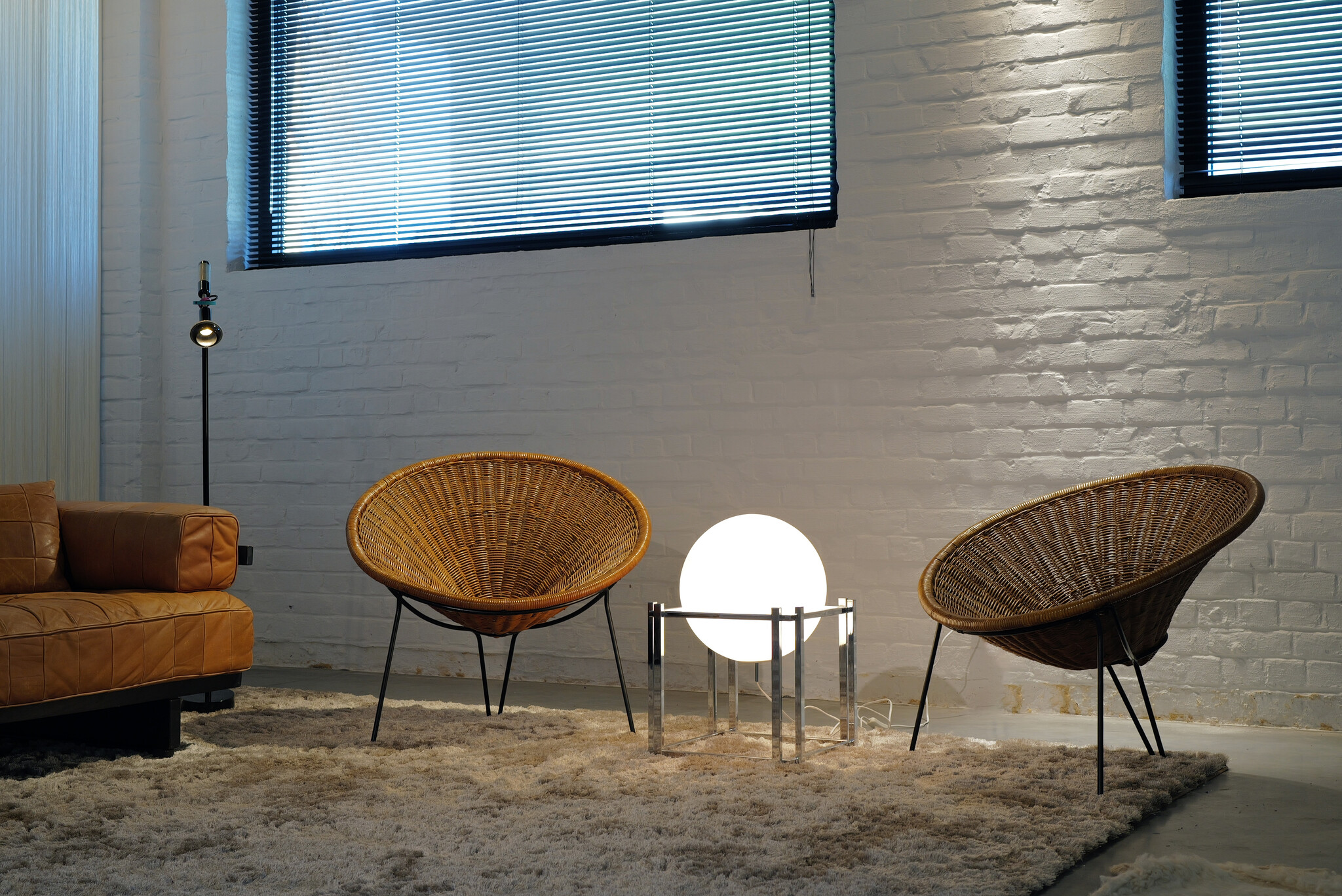 Glazen vloerlamp, 1970's