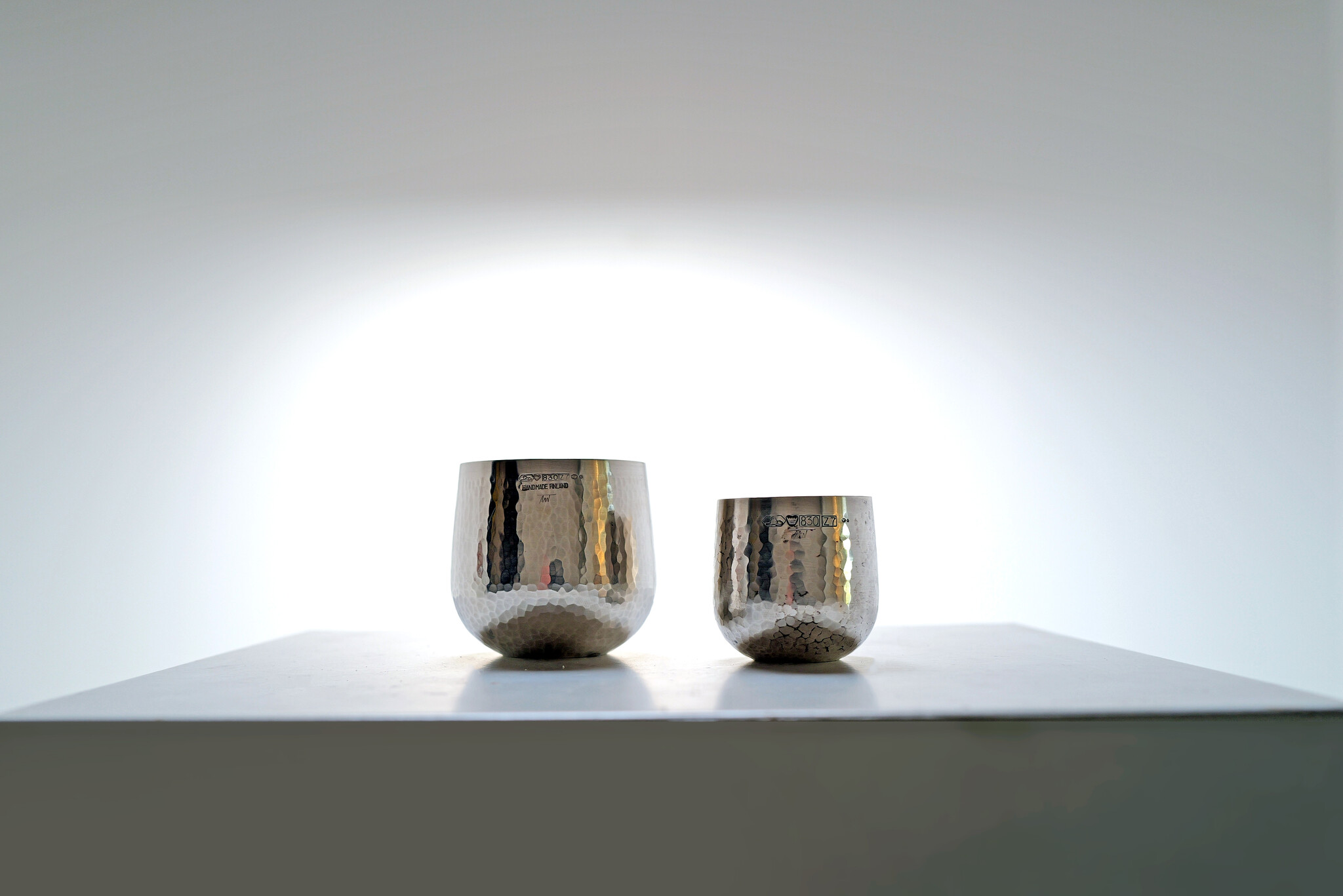 Zilveren bekers van Tapio Wirkkala voor Kultakeskus, ca. 1977