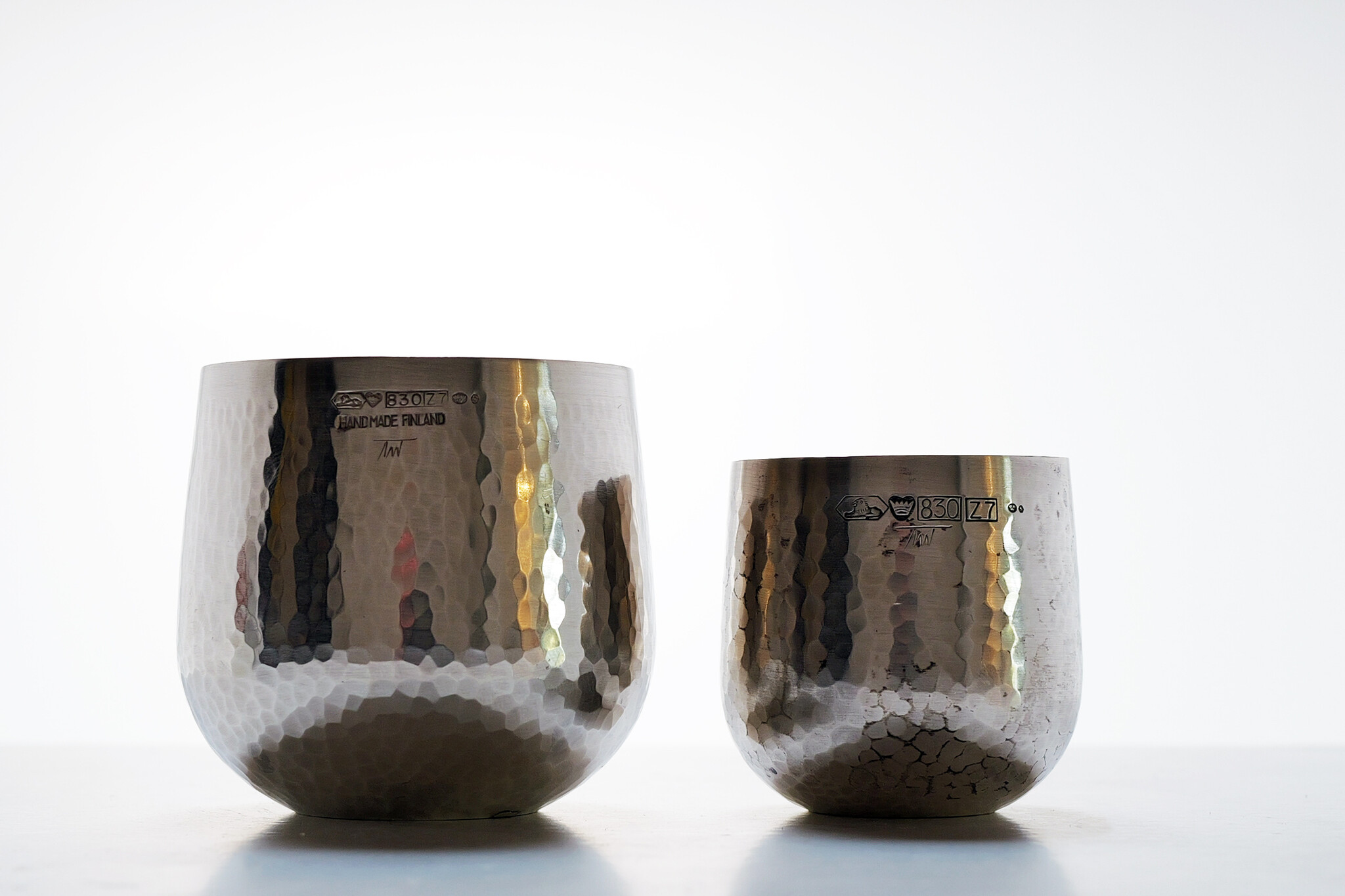 Zilveren bekers van Tapio Wirkkala voor Kultakeskus, ca. 1977