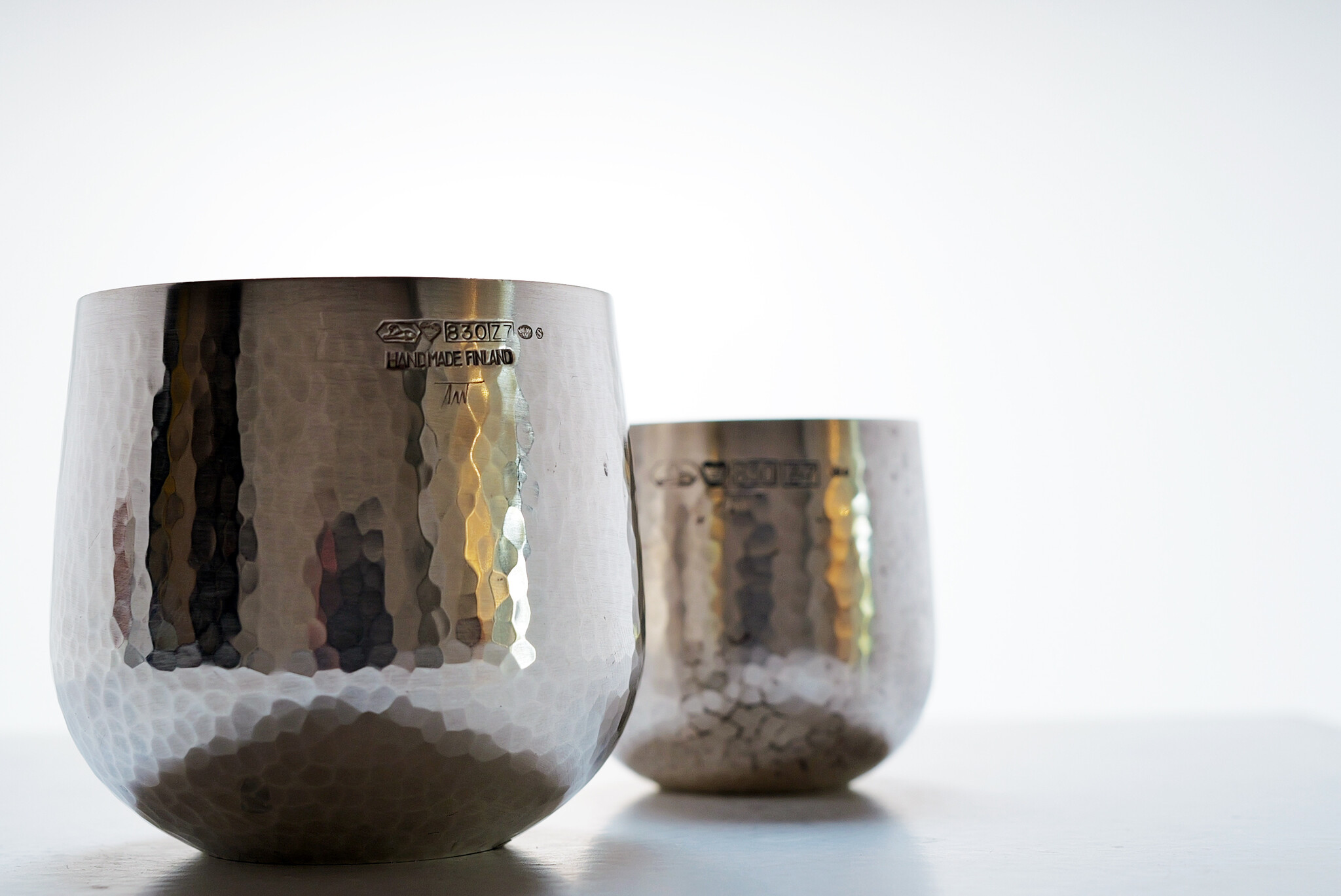 Zilveren bekers van Tapio Wirkkala voor Kultakeskus, ca. 1977