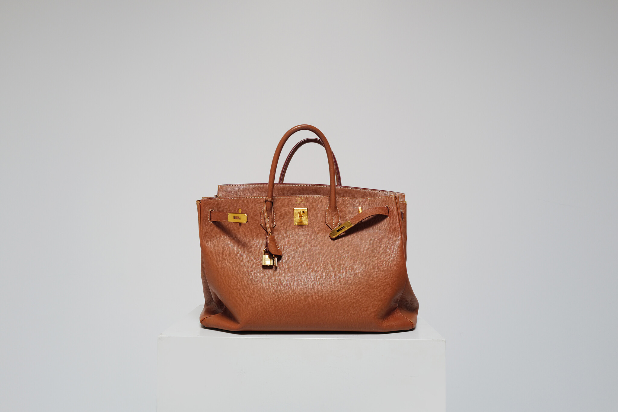 Hermès Birkin 40 in cognac leder met gouden hardware, 2003