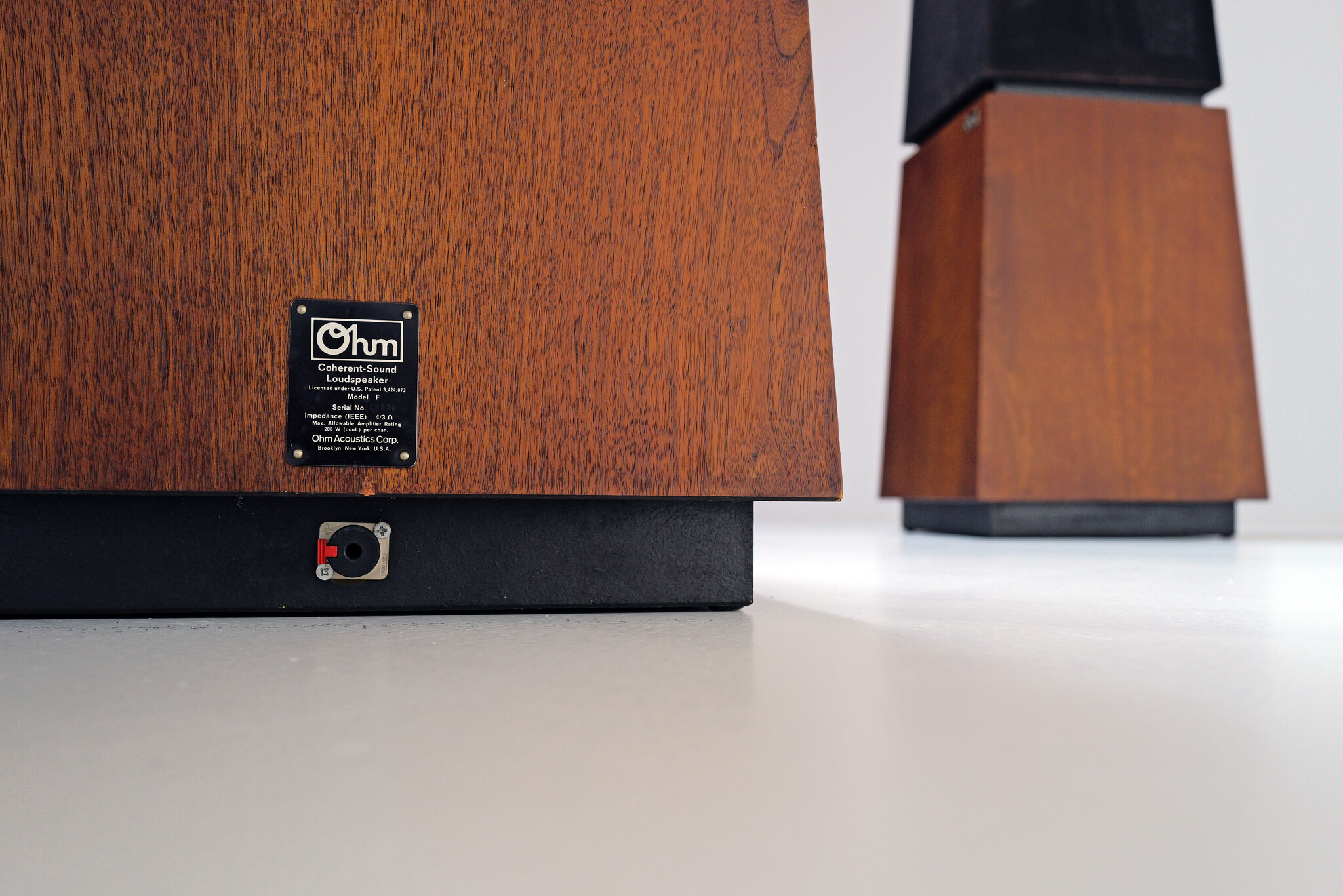 Ohm Acoustics F loudspeaker, 1973