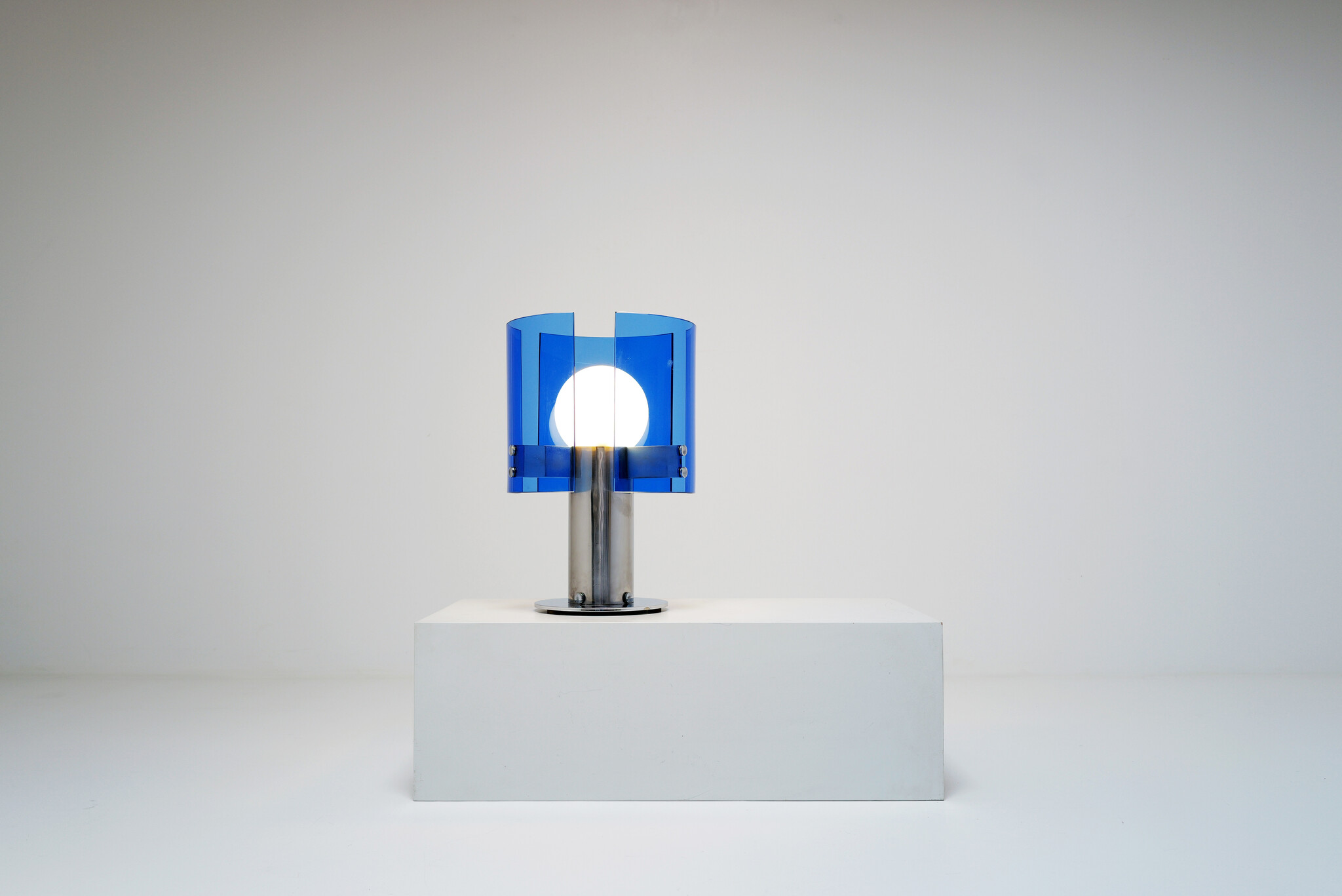 Color glass tafellamp door VECA, Italië, 1970s