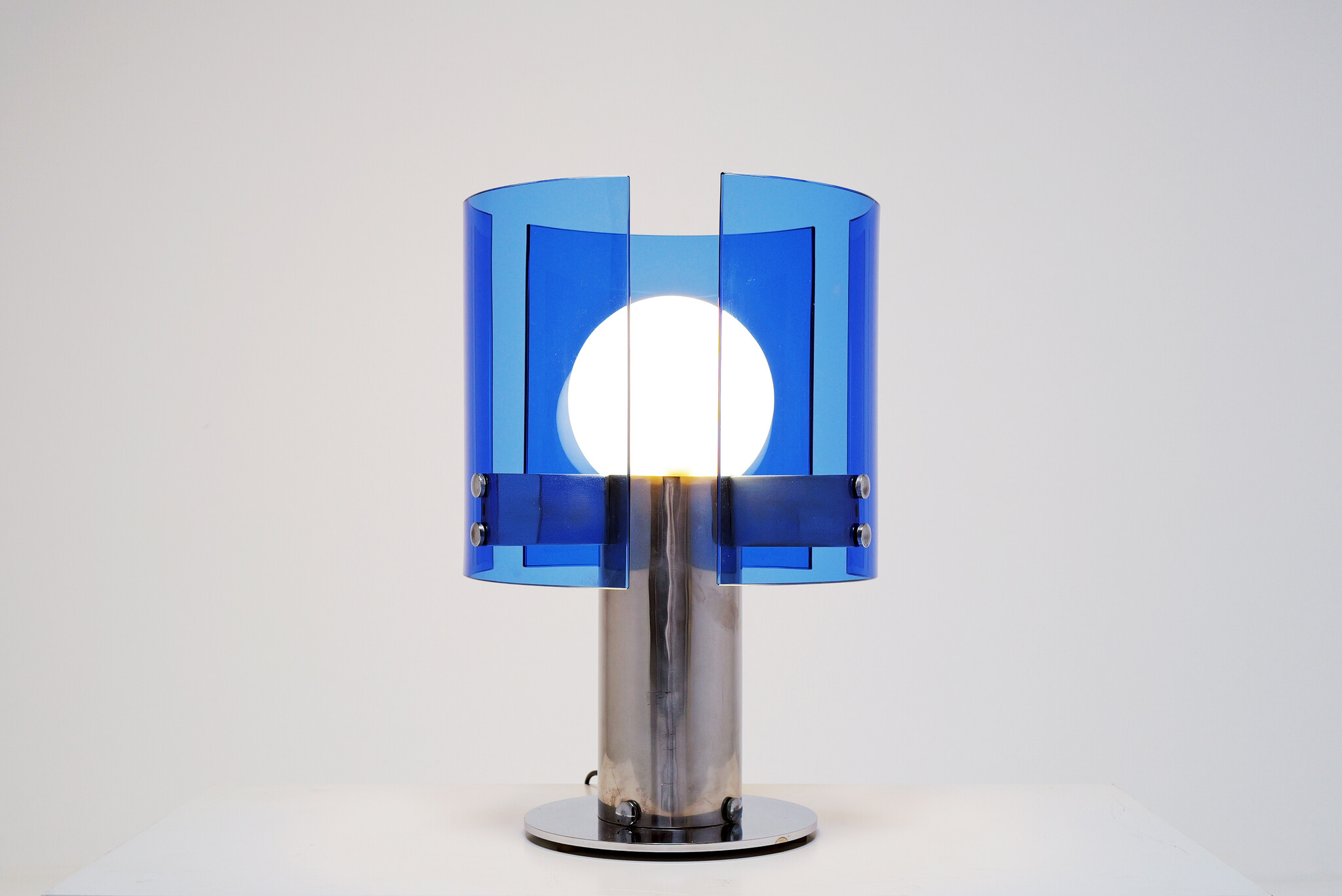 Color glass tafellamp door VECA, Italië, 1970s
