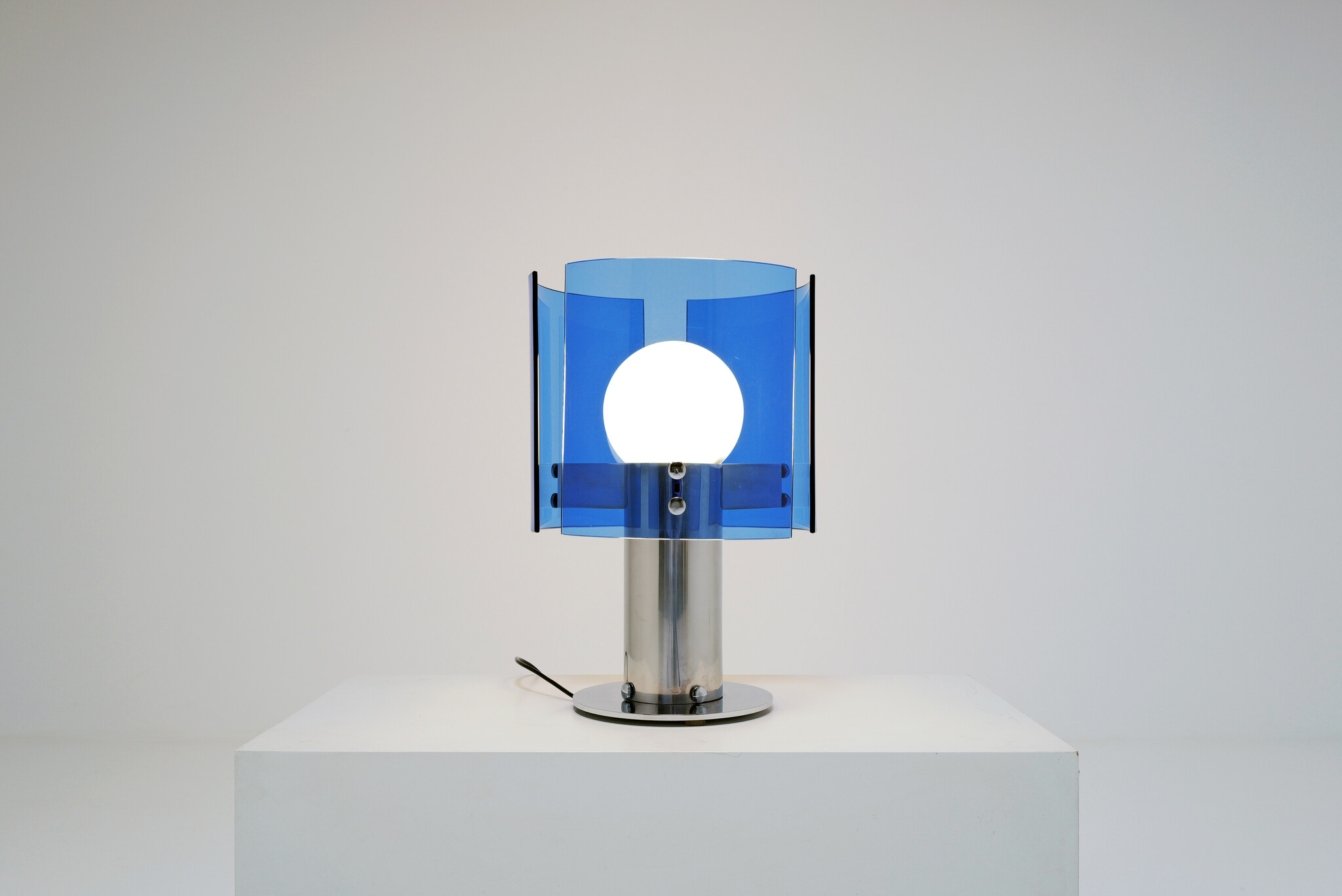 Color glass tafellamp door VECA, Italië, 1970s