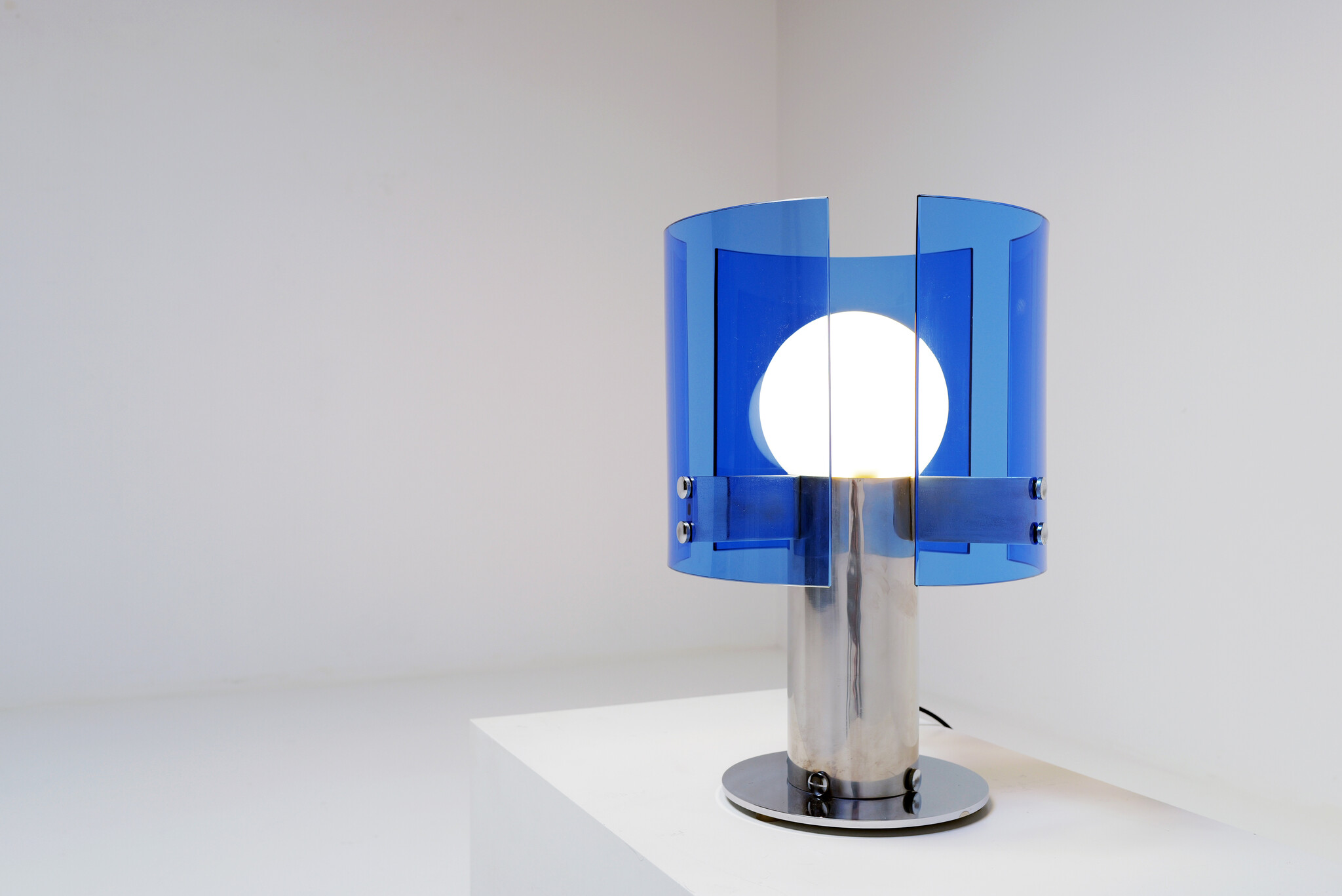 Color glass tafellamp door VECA, Italië, 1970s