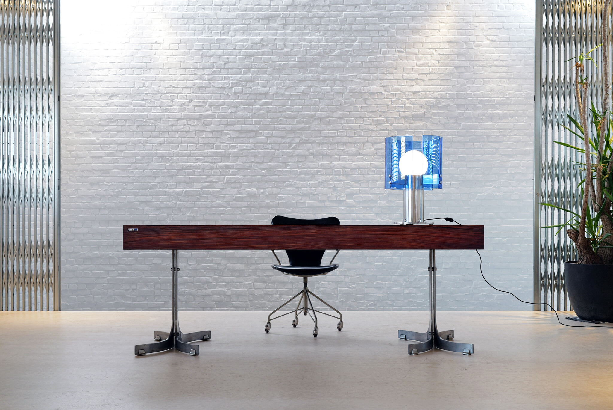 Color glass tafellamp door VECA, Italië, 1970s