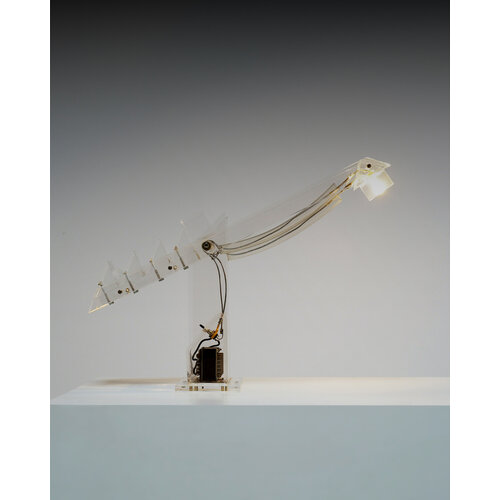 Prototype plexiglass table lamp