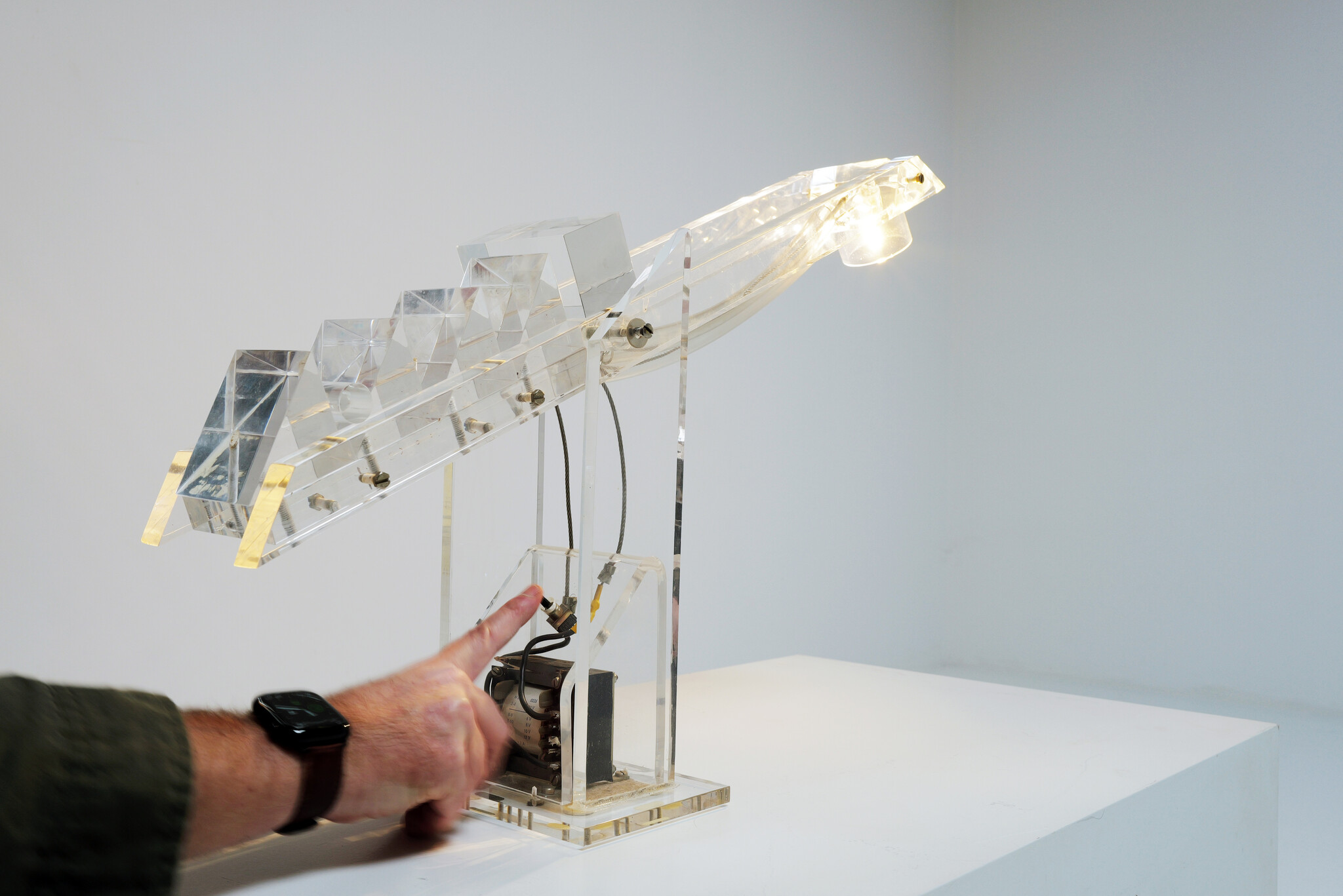 Prototype plexi tafellamp, 1990’s