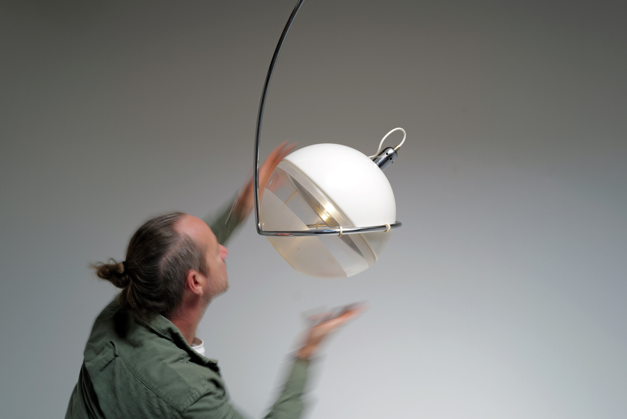 Spaceage floor lamp by Fabio Lenci for Guzzini, 1970s