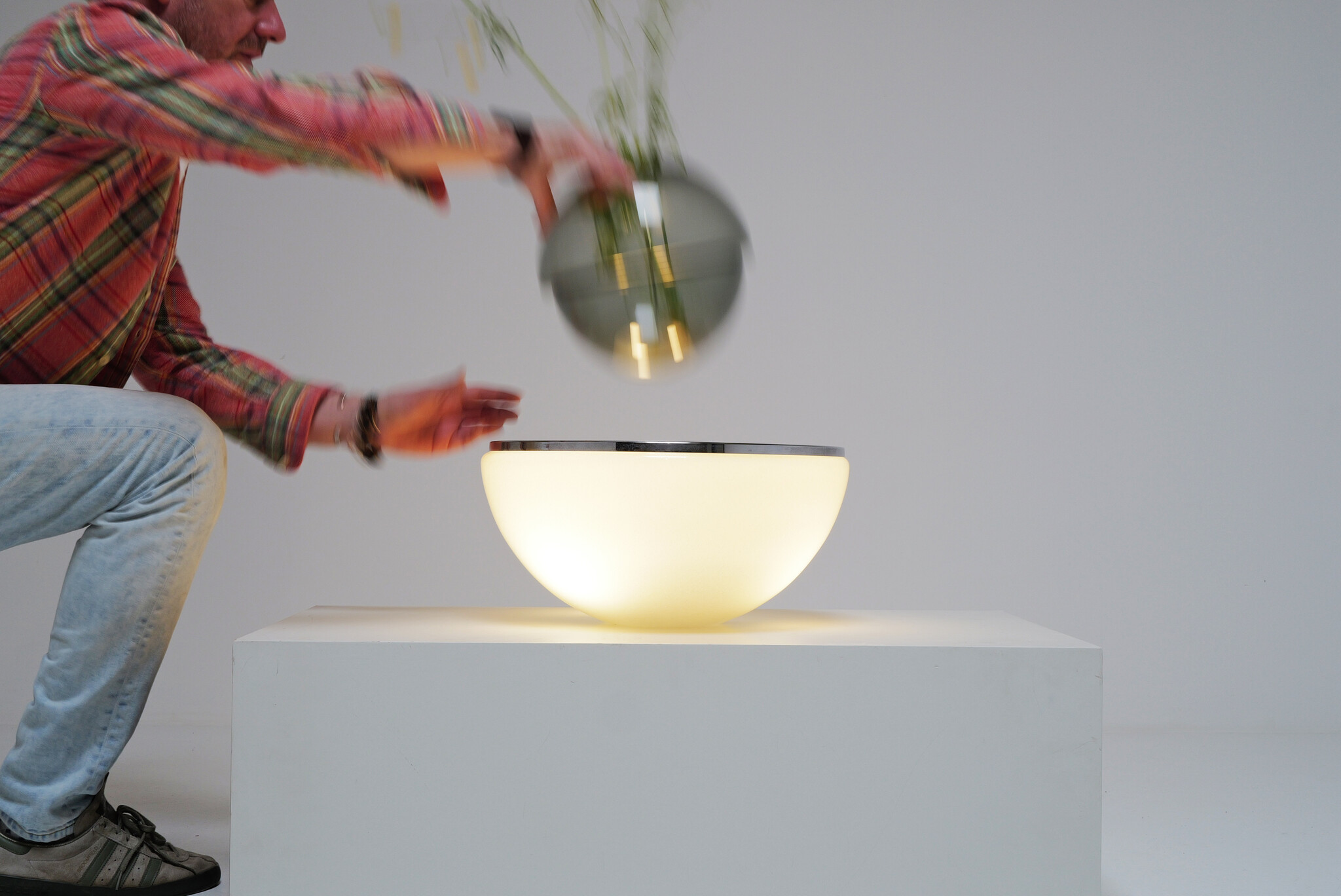 LT327 Table lamp by Carlo Nason for Mazzega, Italy, 1970s