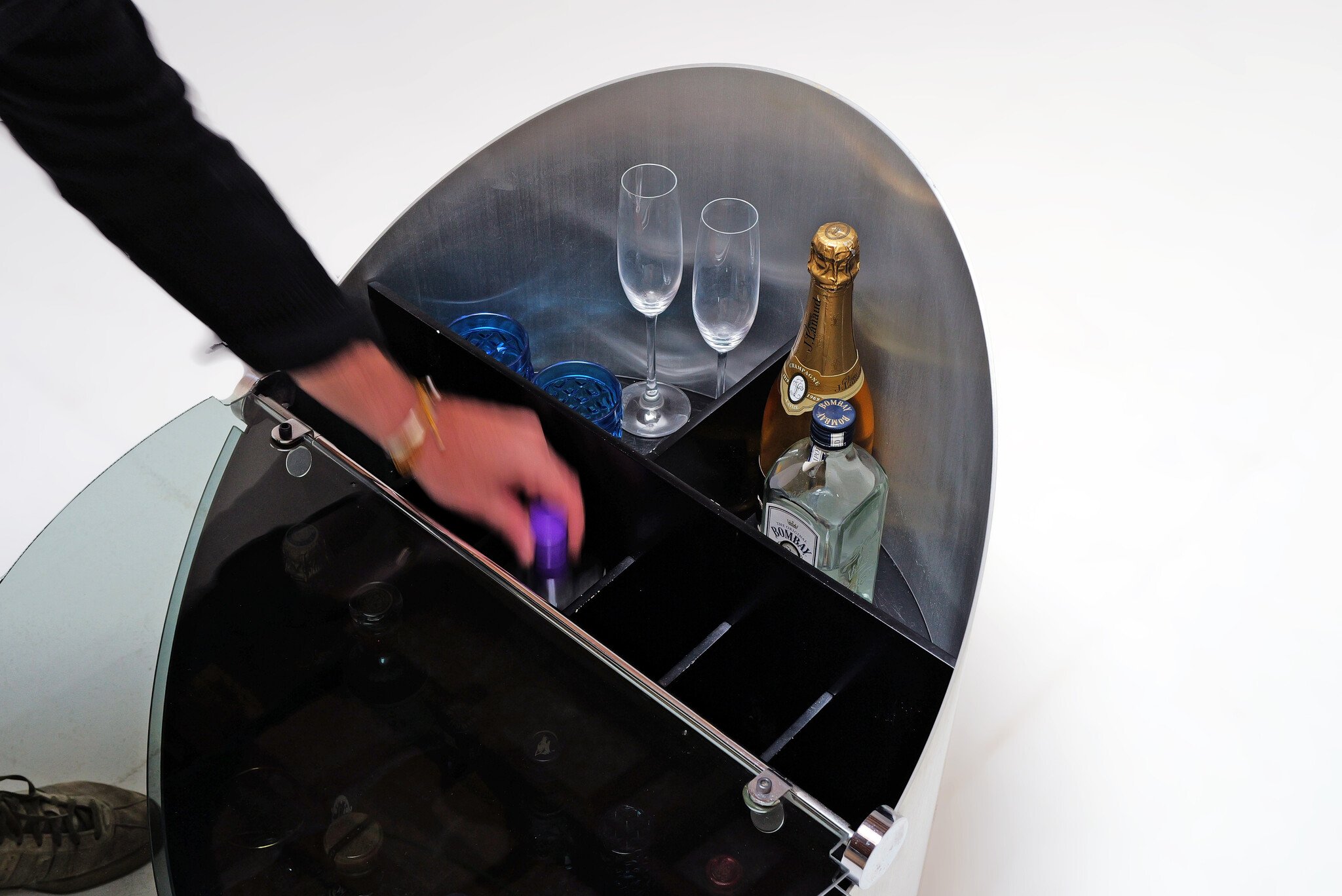 Mobile Bar van Claudio Salocchi voor Luigi Sormani, Italië, 1970s