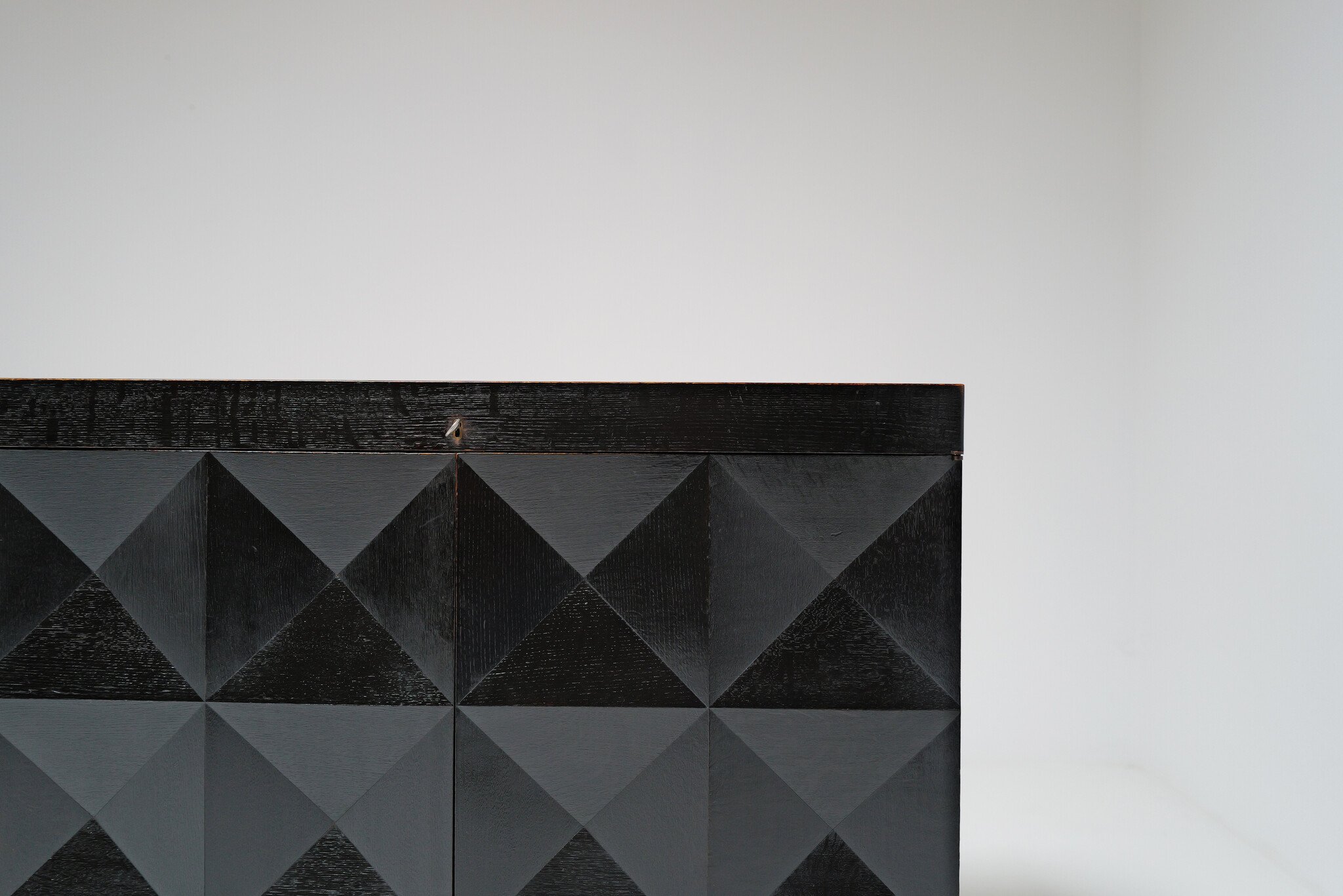 Zeldzame brutalistische sideboard en barkast van J. Batenburg voor E.M.Y, België, 1969