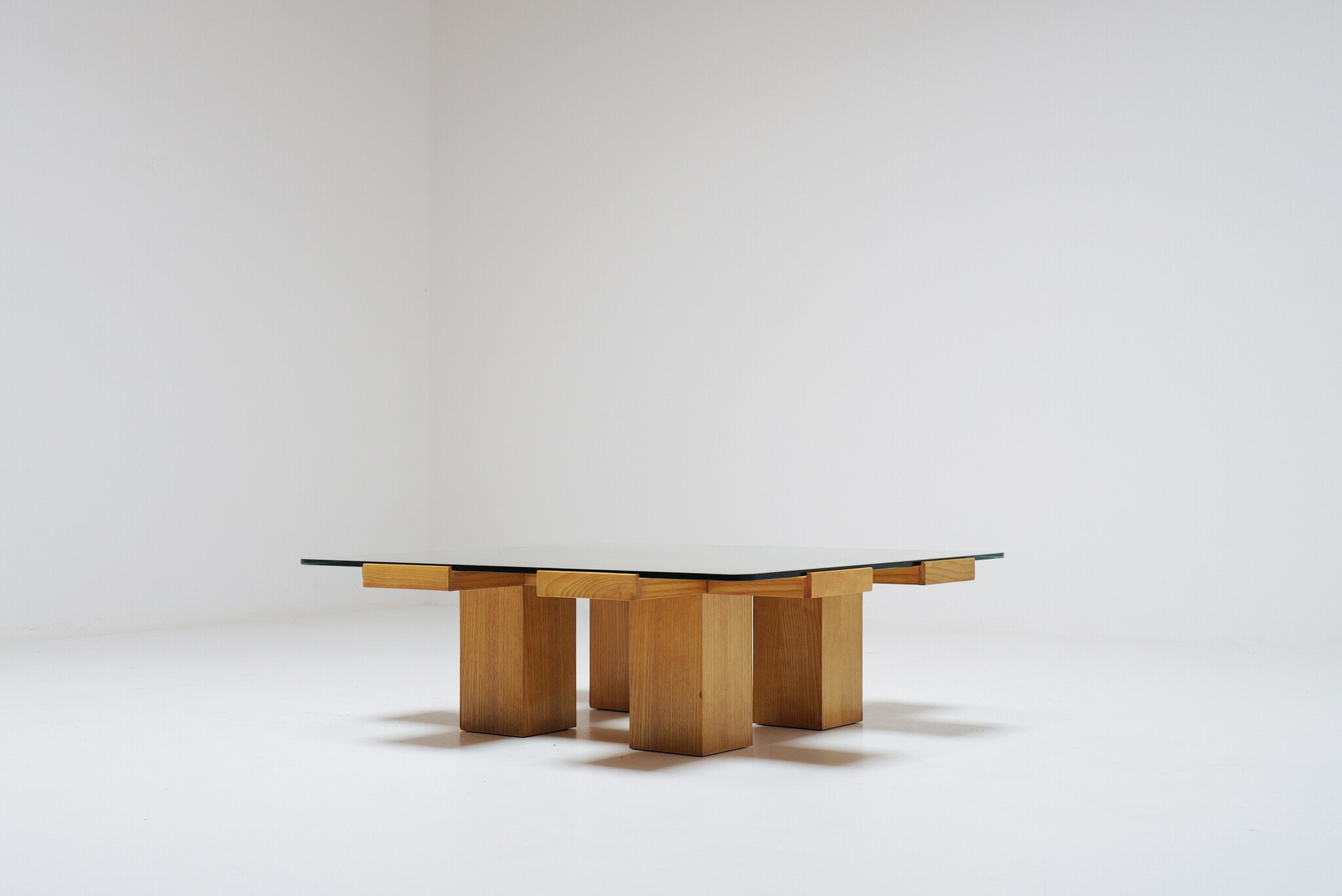 Mid-Century Modern salontafel met grid motief, toegeschreven aan Marco Zanuso, 1960s