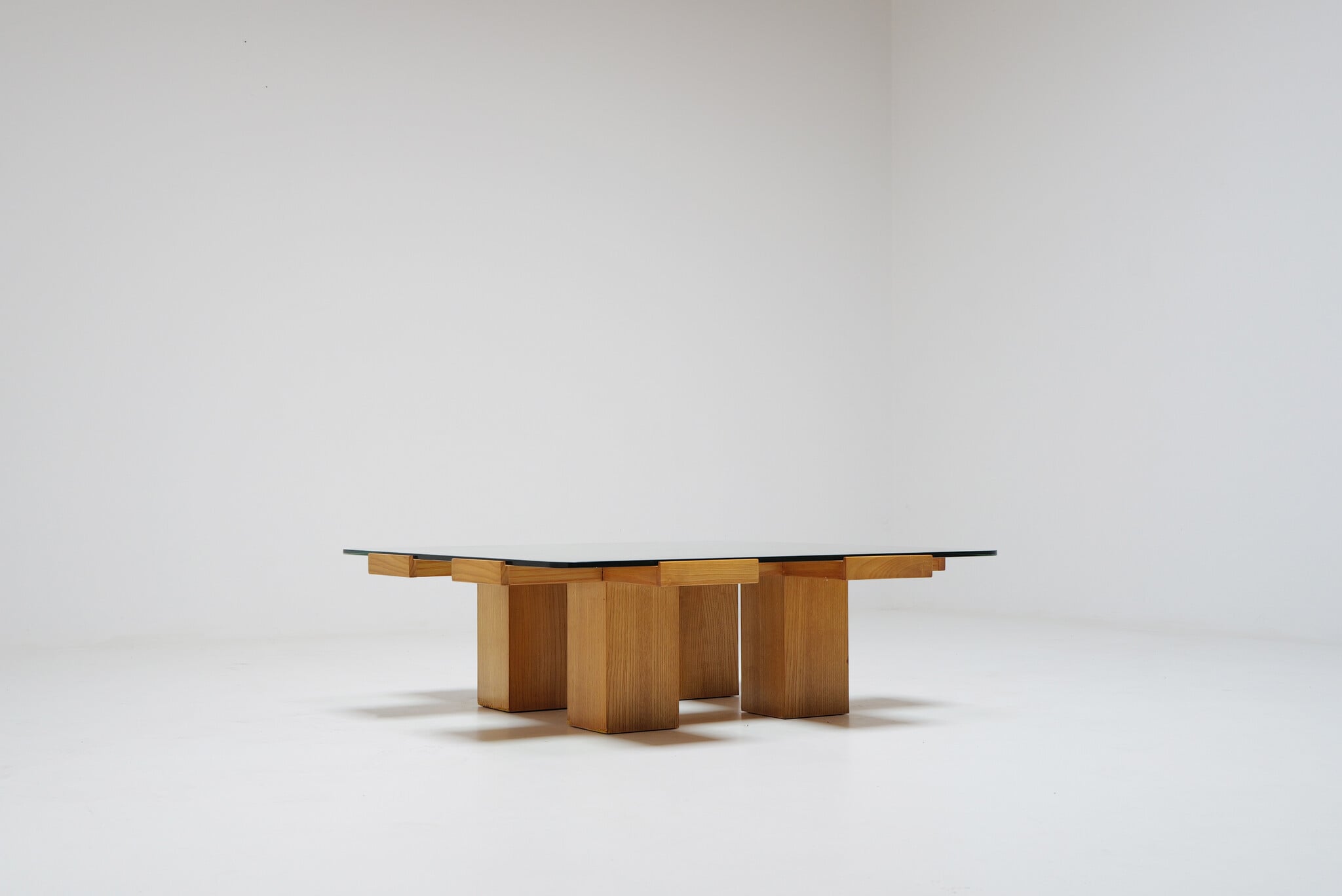 Mid-Century Modern salontafel met grid motief, toegeschreven aan Marco Zanuso, 1960s