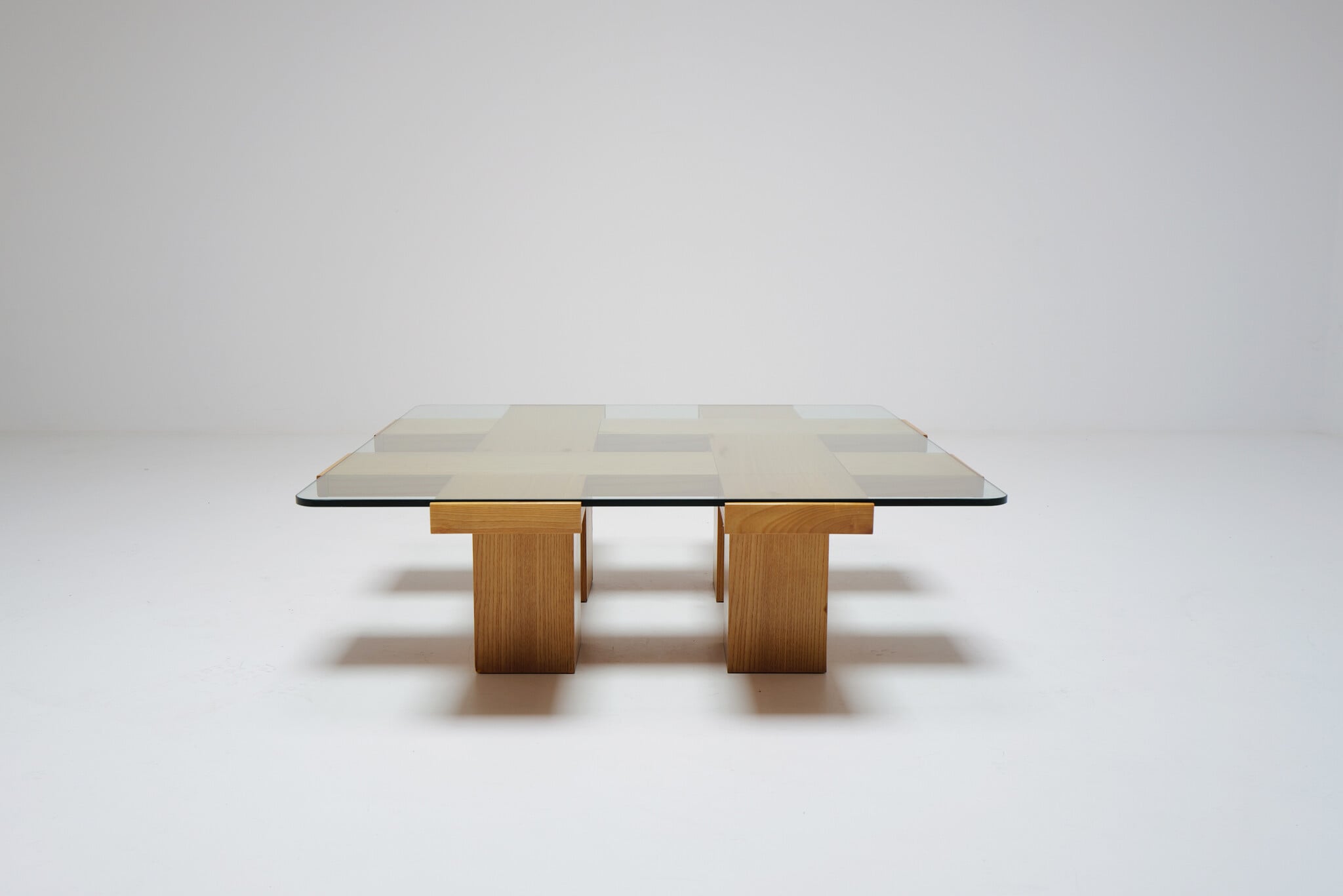 Mid-Century Modern salontafel met grid motief, toegeschreven aan Marco Zanuso, 1960s