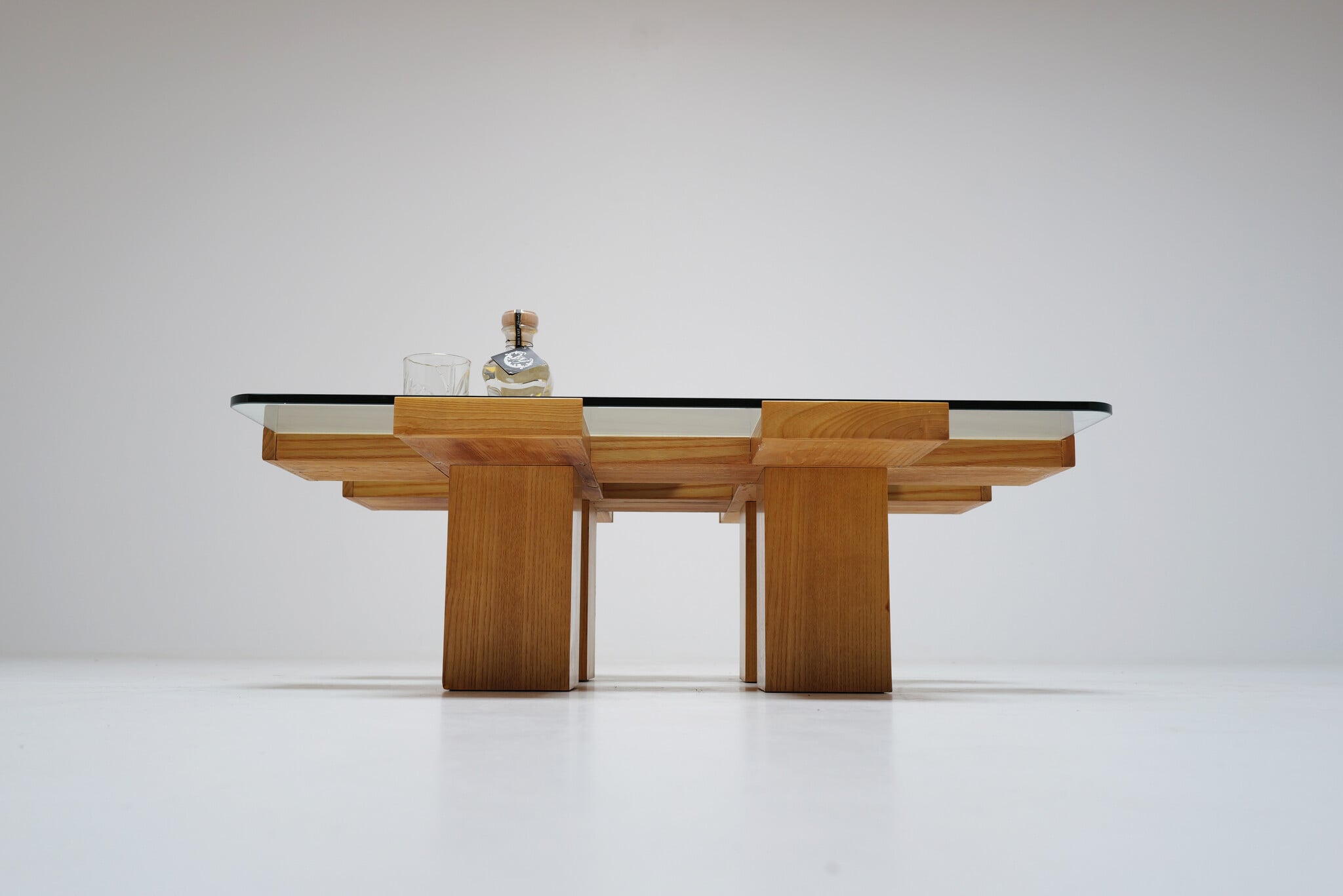 Mid-Century Modern salontafel met grid motief, toegeschreven aan Marco Zanuso, 1960s