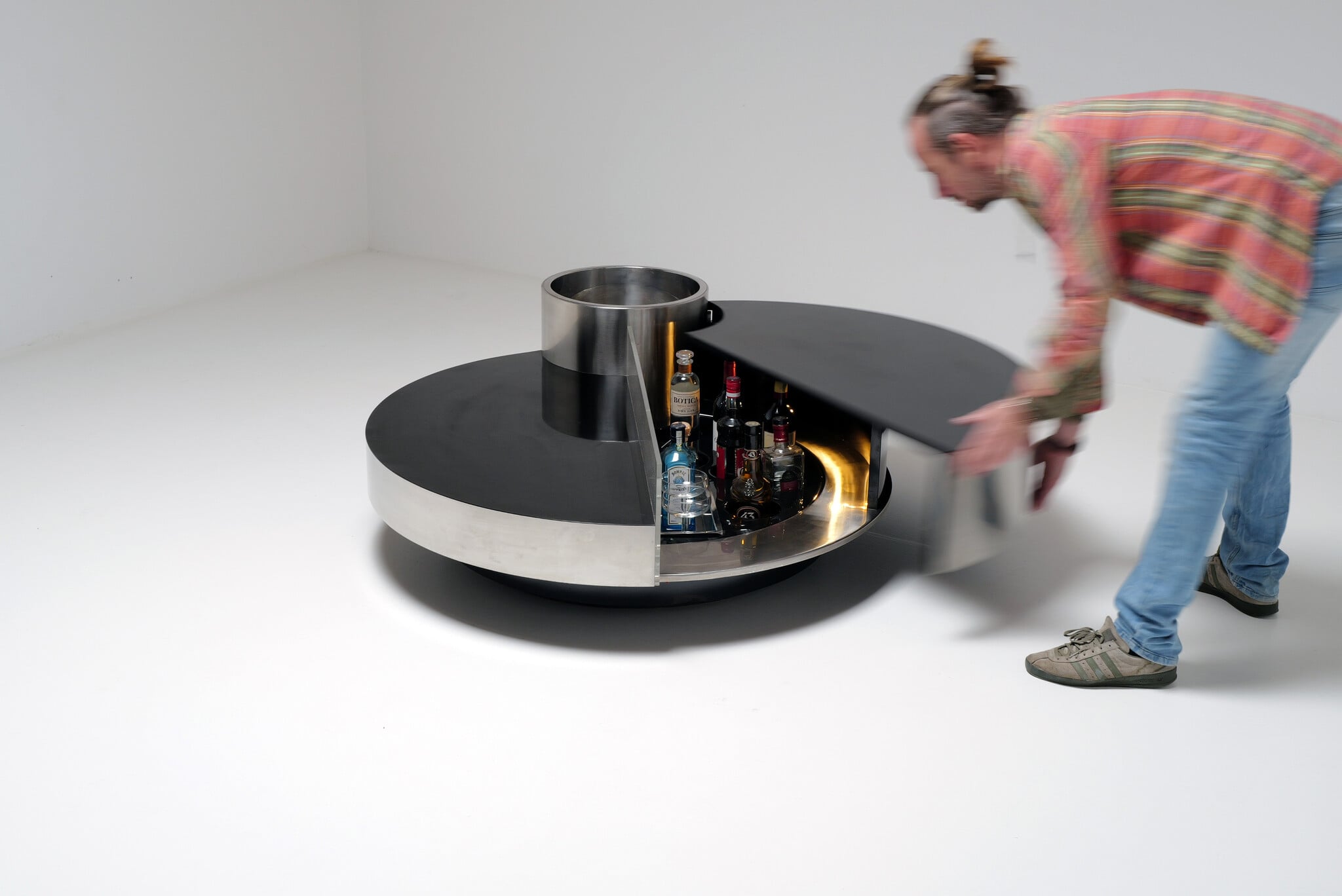 Massimo Papiri coffee table bar voor Mario Sabot, 1970s