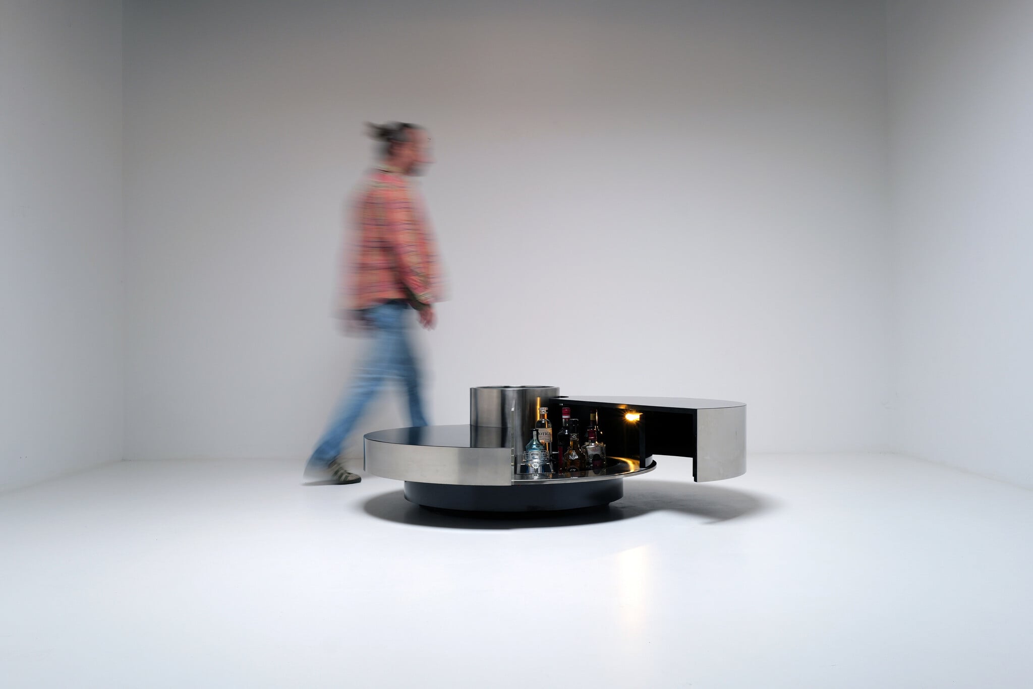 Massimo Papiri coffee table bar voor Mario Sabot, 1970s