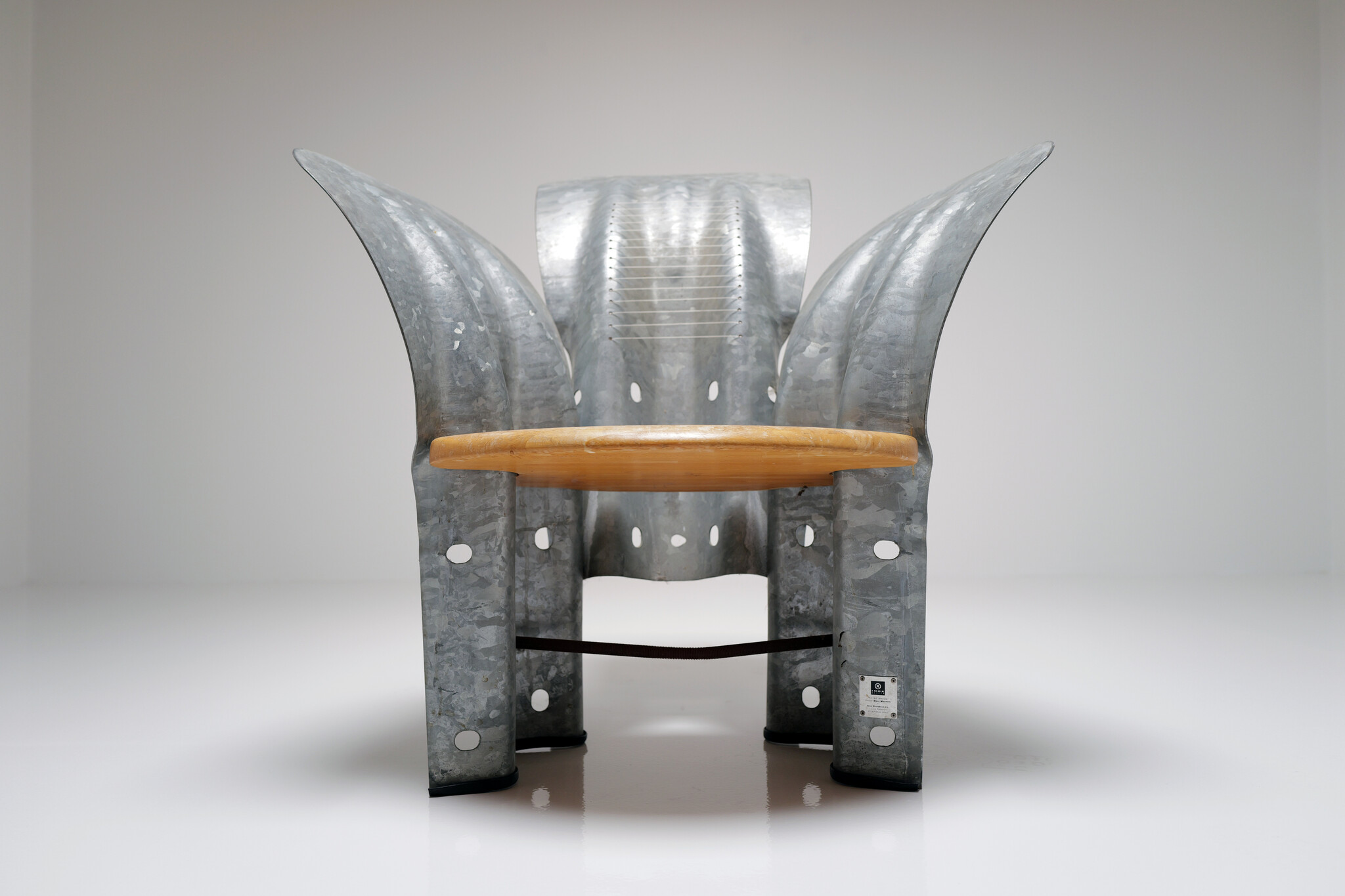 A1 Armchair van Masa Magnoni voor Inox Design Milano, 1990’s