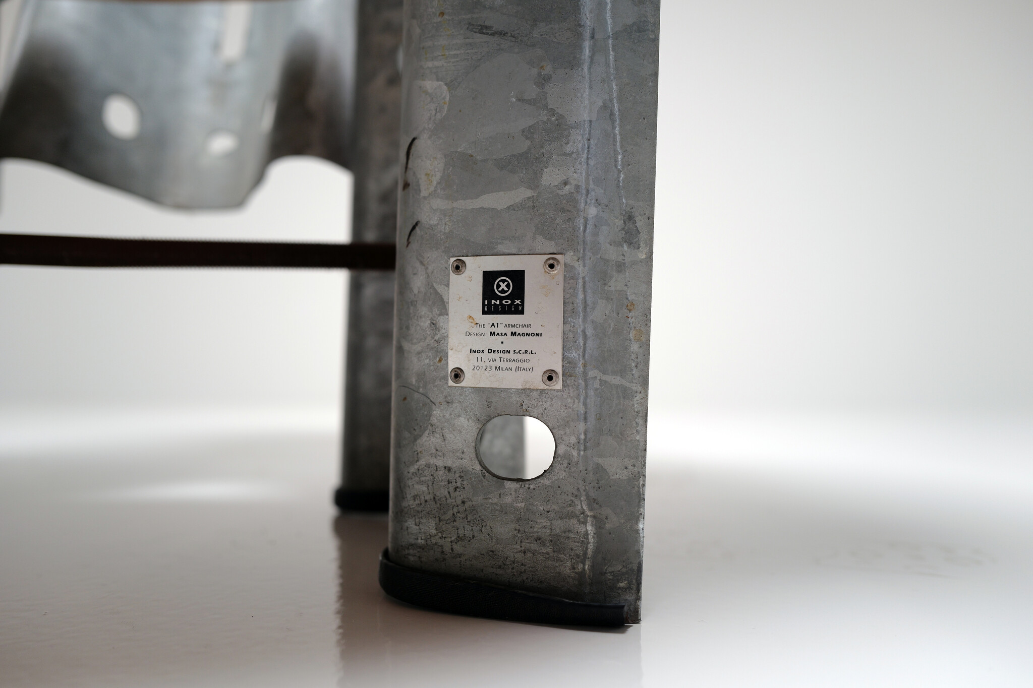 A1 Armchair van Masa Magnoni voor Inox Design Milano, 1990’s