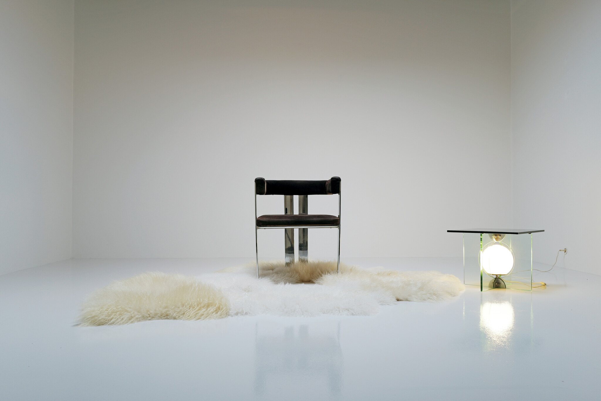 Architecturale Belgium armchair, 1970’s