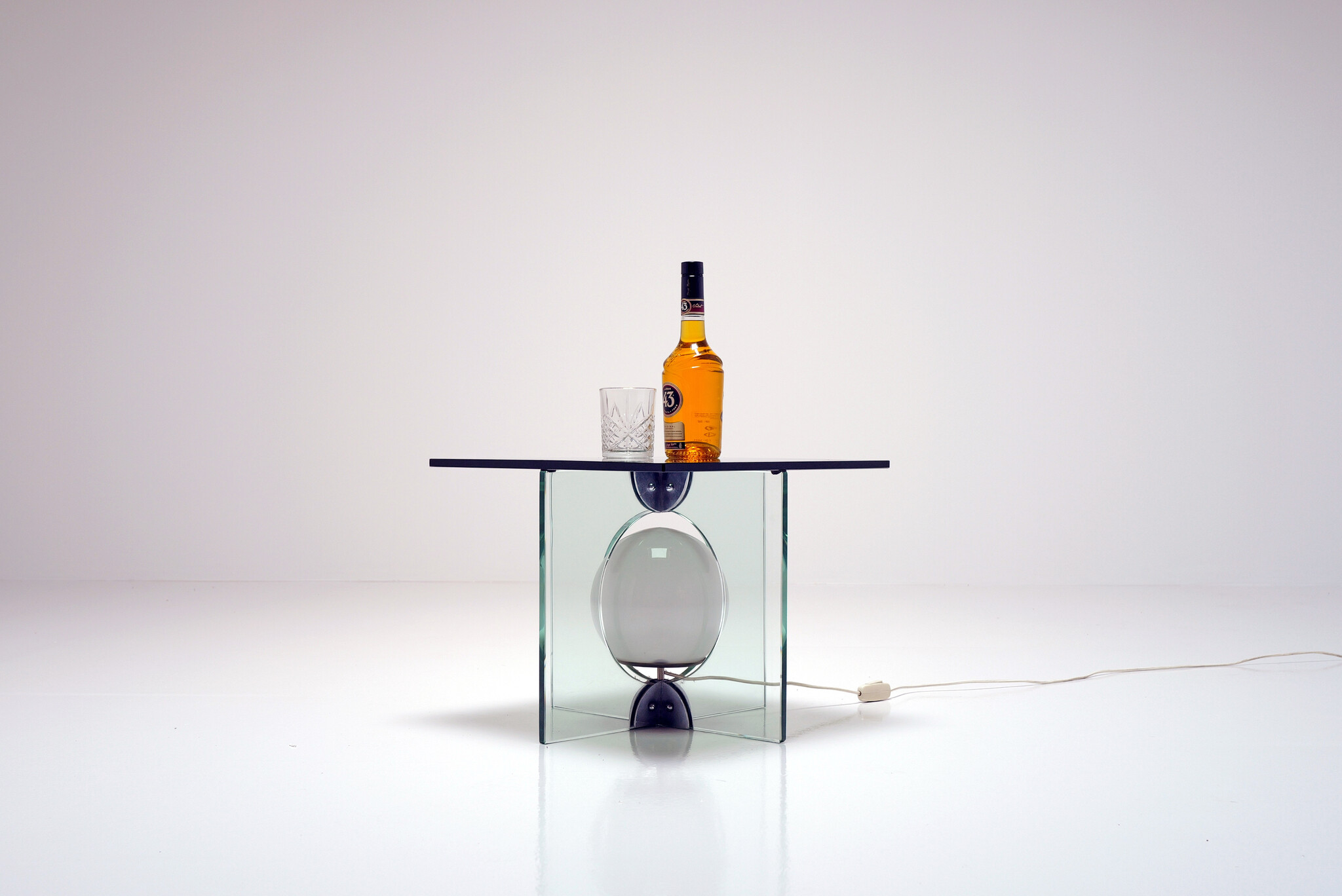 Glass side Table by Giorgio Reggiori for Gallotti & Radice, 1970's