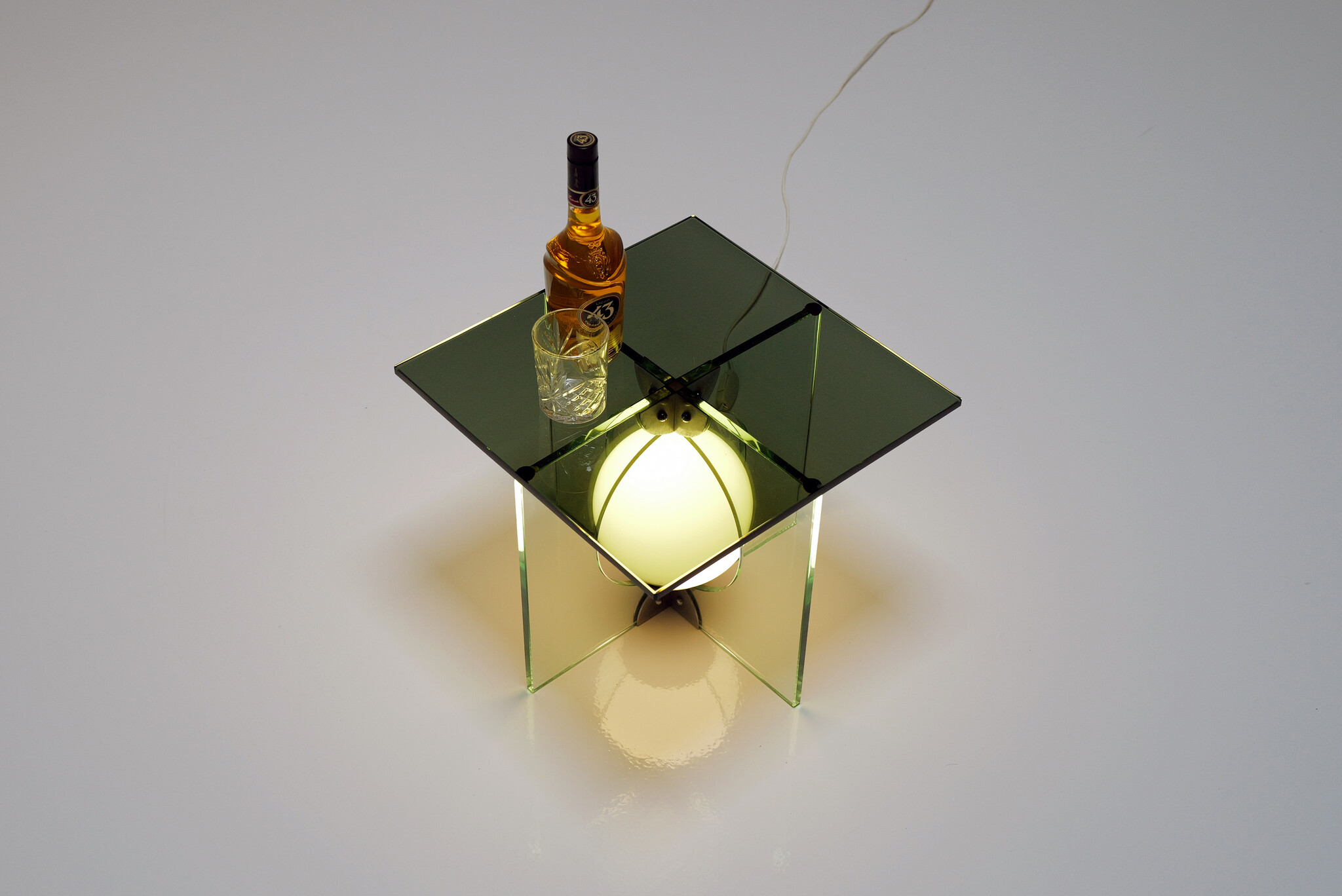 Glass side Table by Giorgio Reggiori for Gallotti & Radice, 1970's