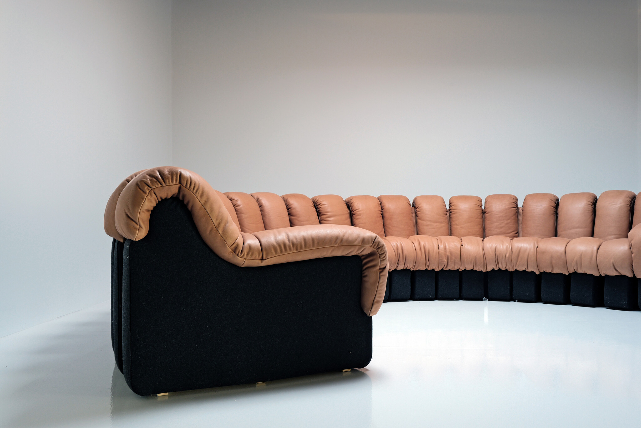 De iconische "Snake sofa" De Sede DS600