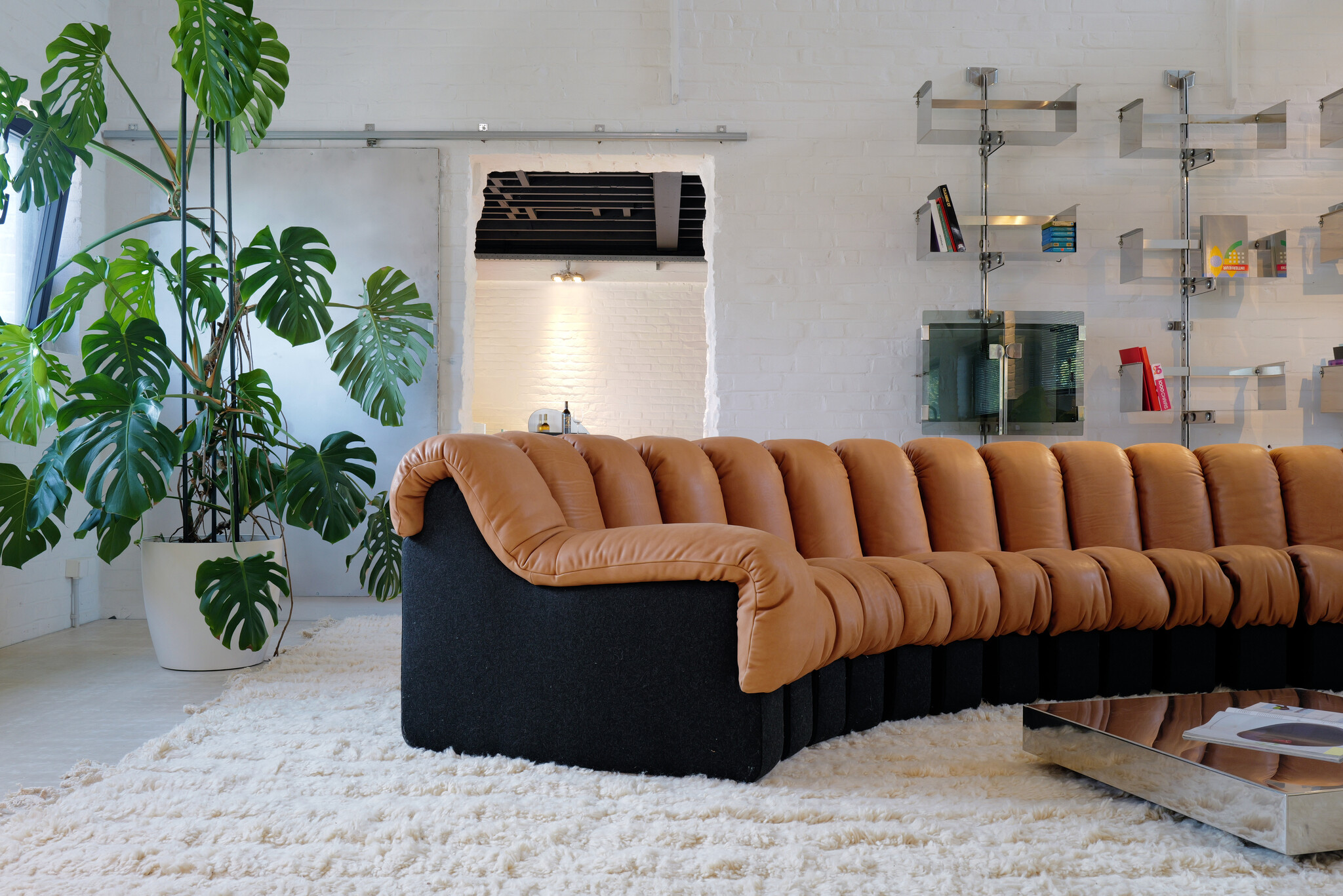 De iconische "Snake sofa" De Sede DS600