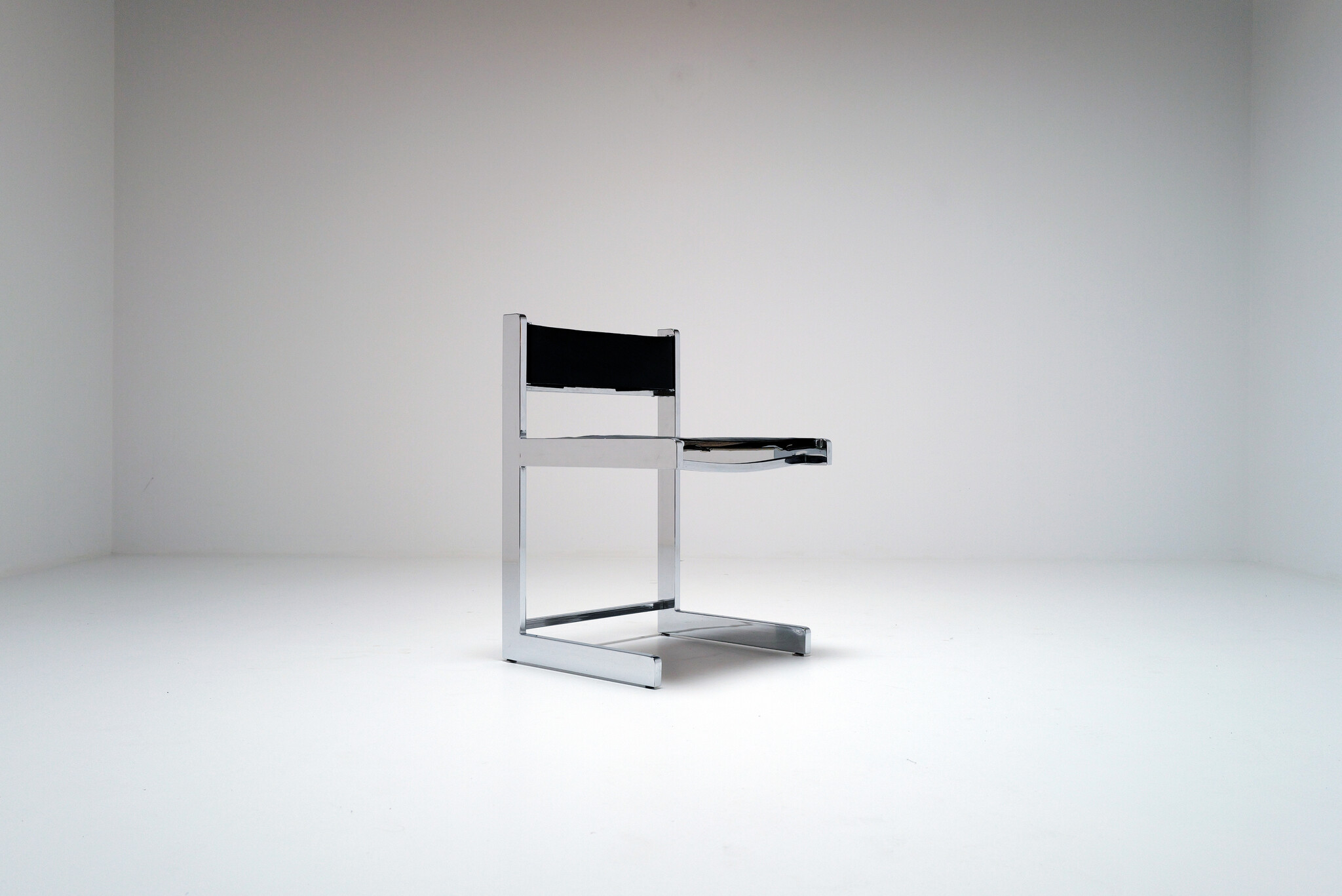 Brutalist chromen dining chairs voor Sigma Furniture, België, 1967