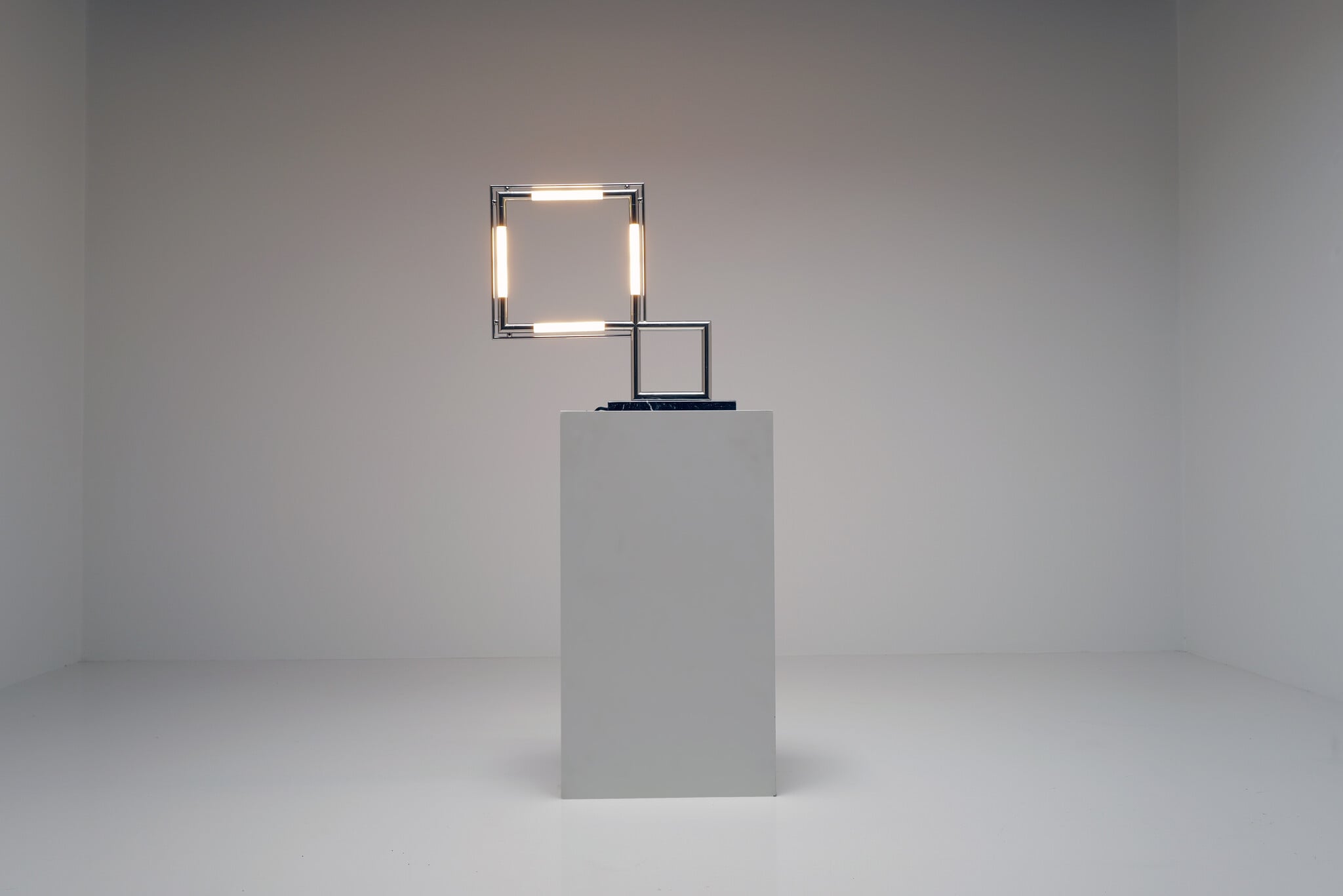 Table Lamp Quadro by Jacques Adnet, 1960s