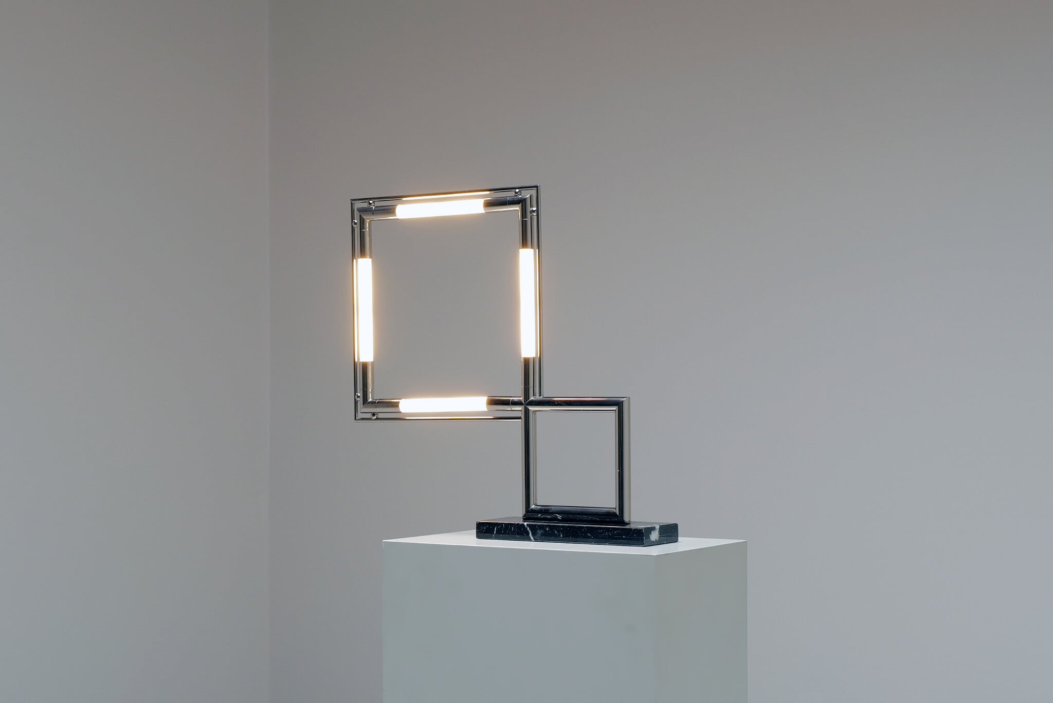 Table Lamp Quadro by Jacques Adnet, 1960s