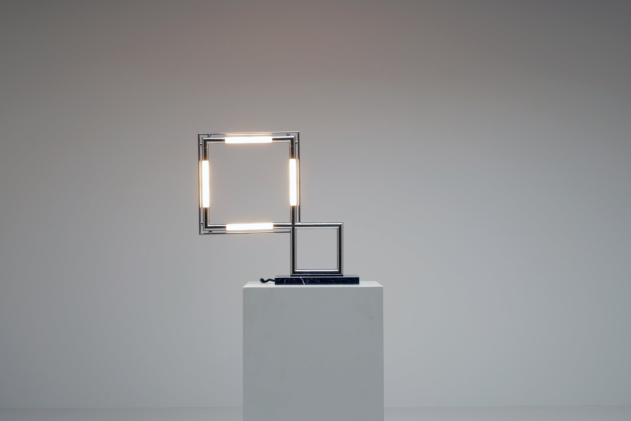 Table Lamp Quadro by Jacques Adnet, 1960s