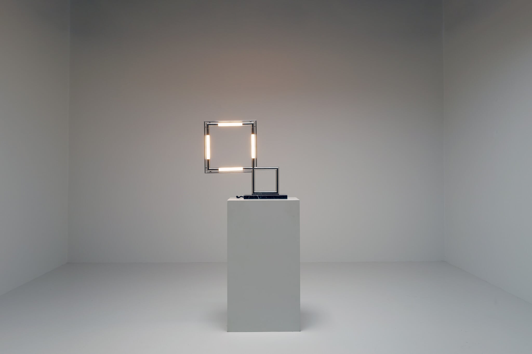 Table Lamp Quadro by Jacques Adnet, 1960s