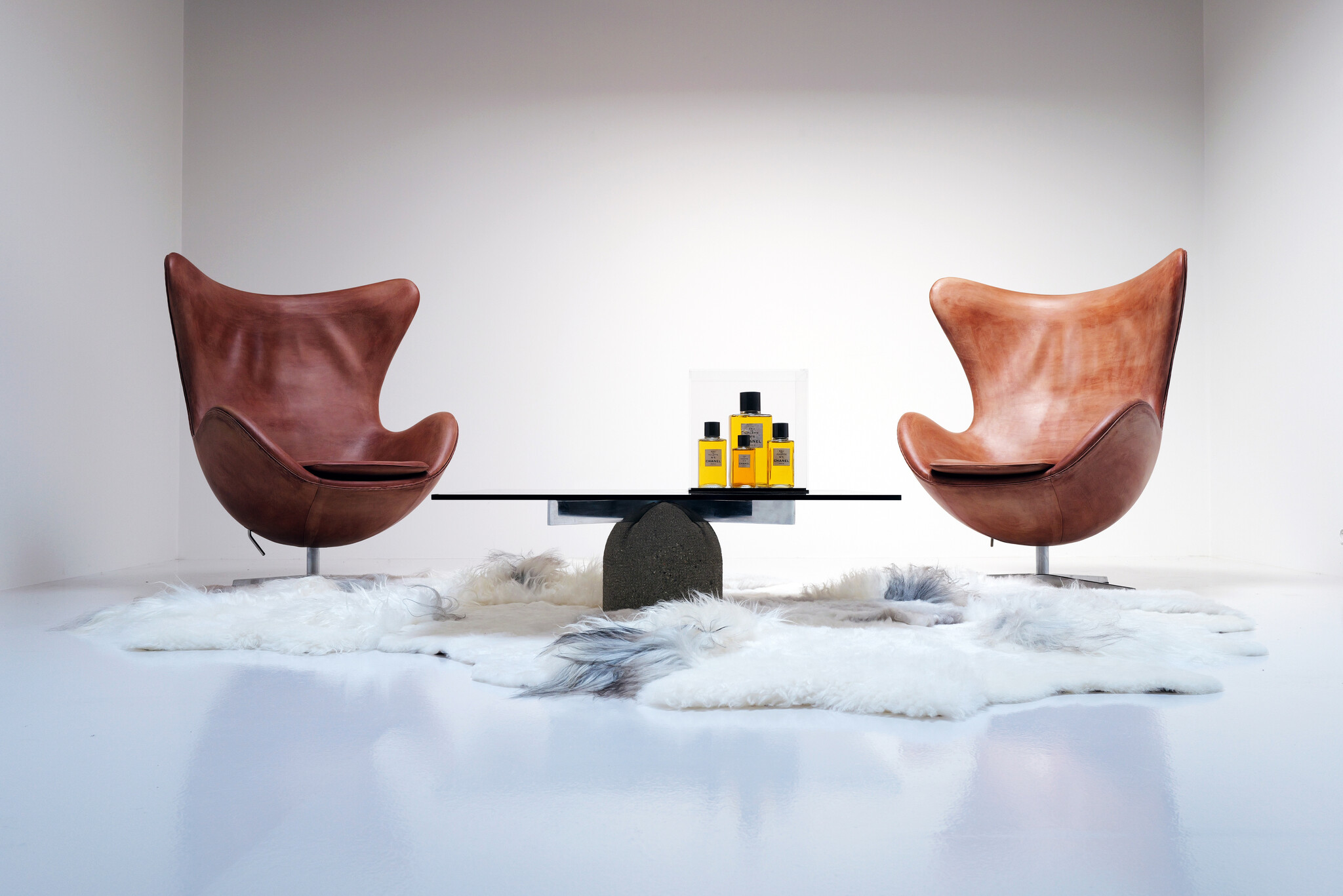 Egg Chair in natural Rustik leather by Arne Jacobsen for Fritz Hansen