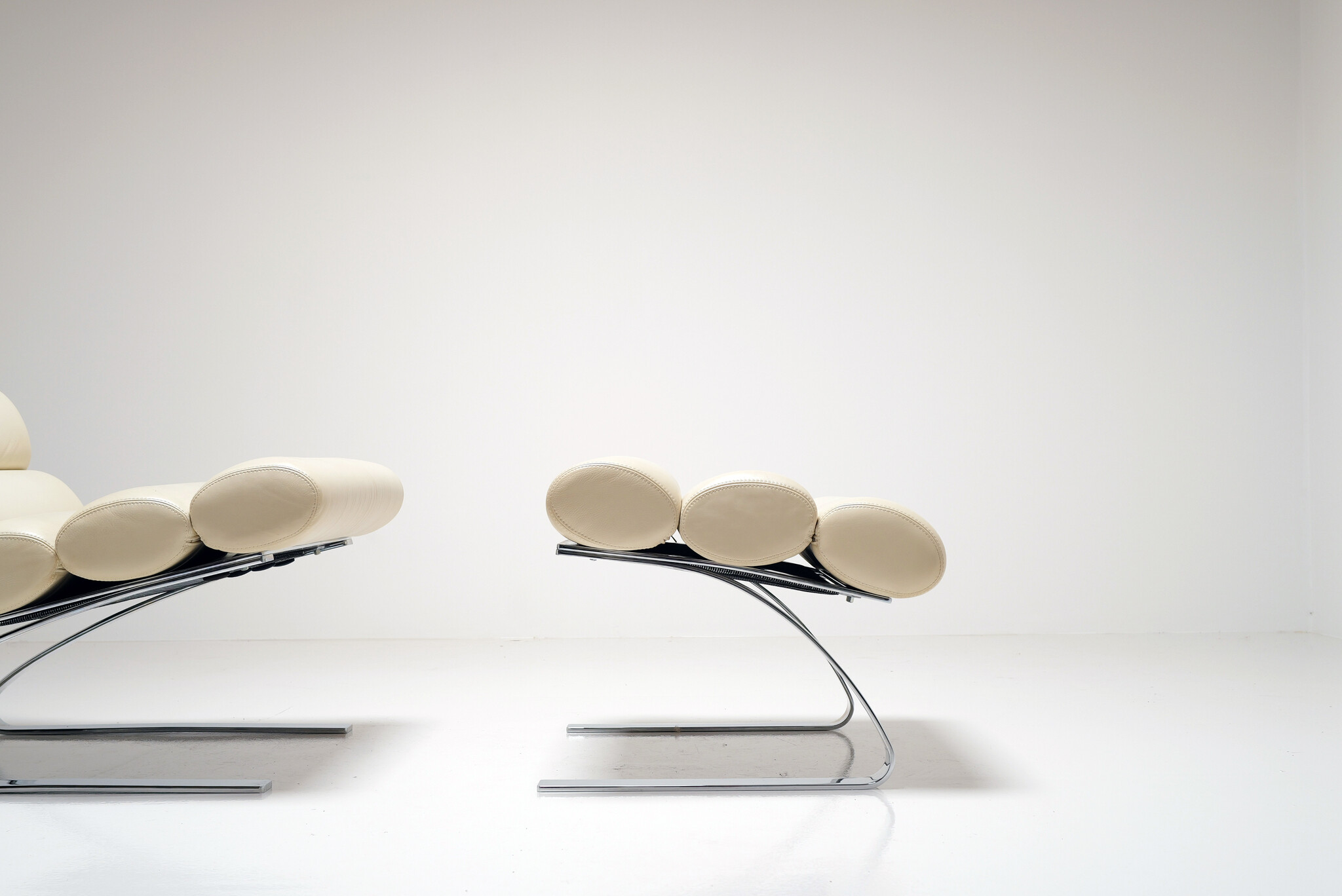 Sinus lounge chair met ottoman van Reinhold Adolf & Hans Jürgen Schröpfer voor COR, 1970s