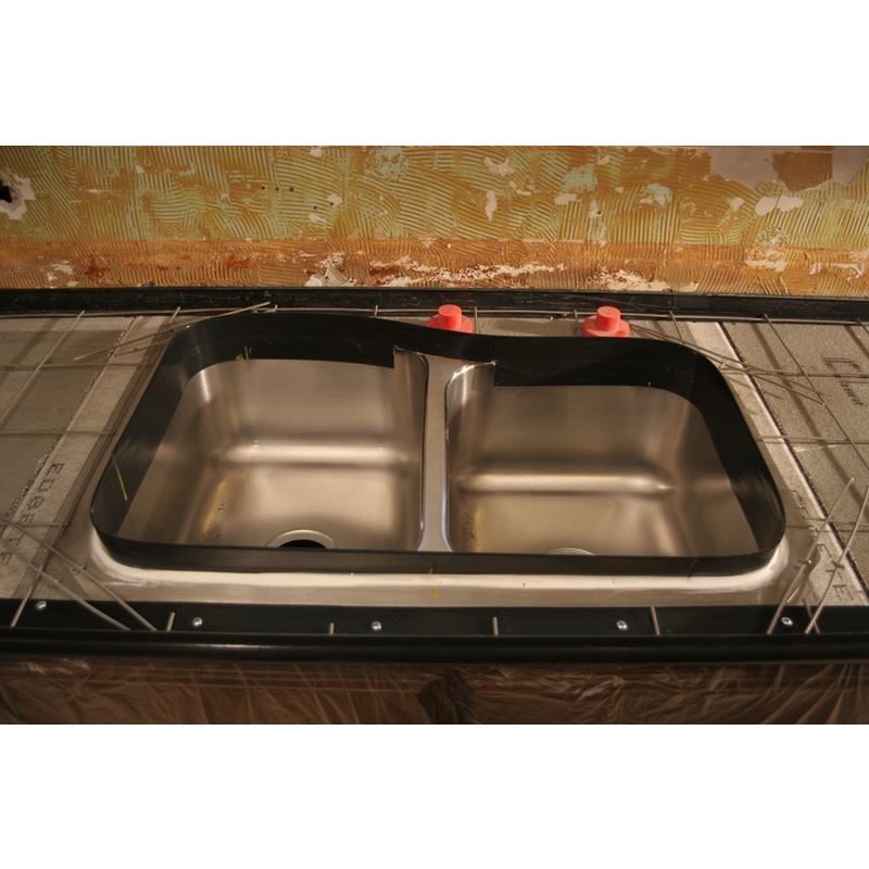 Concrete Countertop Self-adhering flexible sink form