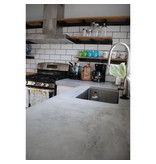 Concrete Countertop Gootsteenvorm-flexibel-onderbouw