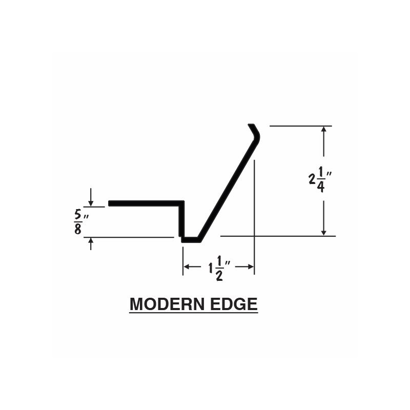 Concrete Countertop Rand profiel-Modern Edge - 57mm