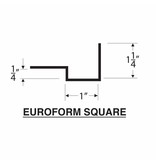 Concrete Countertop Randprofiel- Rechte hoek- EuroForm-32mm  - Value pack - 4 stuks