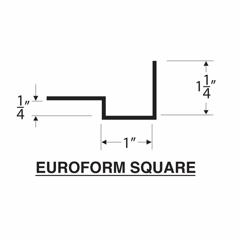 Concrete Countertop Randprofiel- Rechte hoek- EuroForm-32mm  - Value pack - 4 stuks