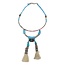 FestyFashion Ketting Spang Boho Kwastjes Blauw-Supersale